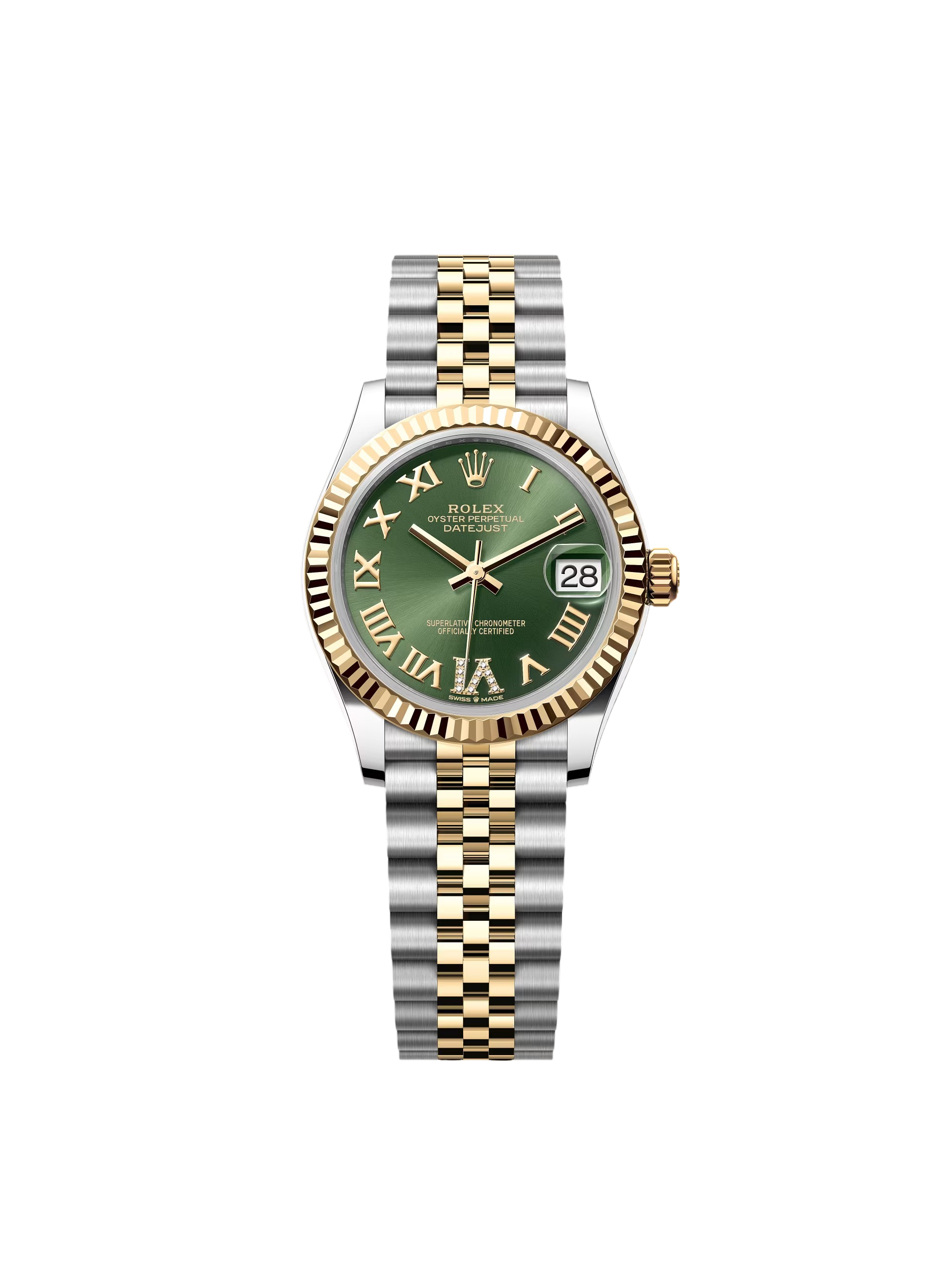 [2026 Mirror Grade]RLX Datejust m278273-0015/0016 31mm Olive Green Dial Stainless Steel and Yellow Gold Oyster Watch