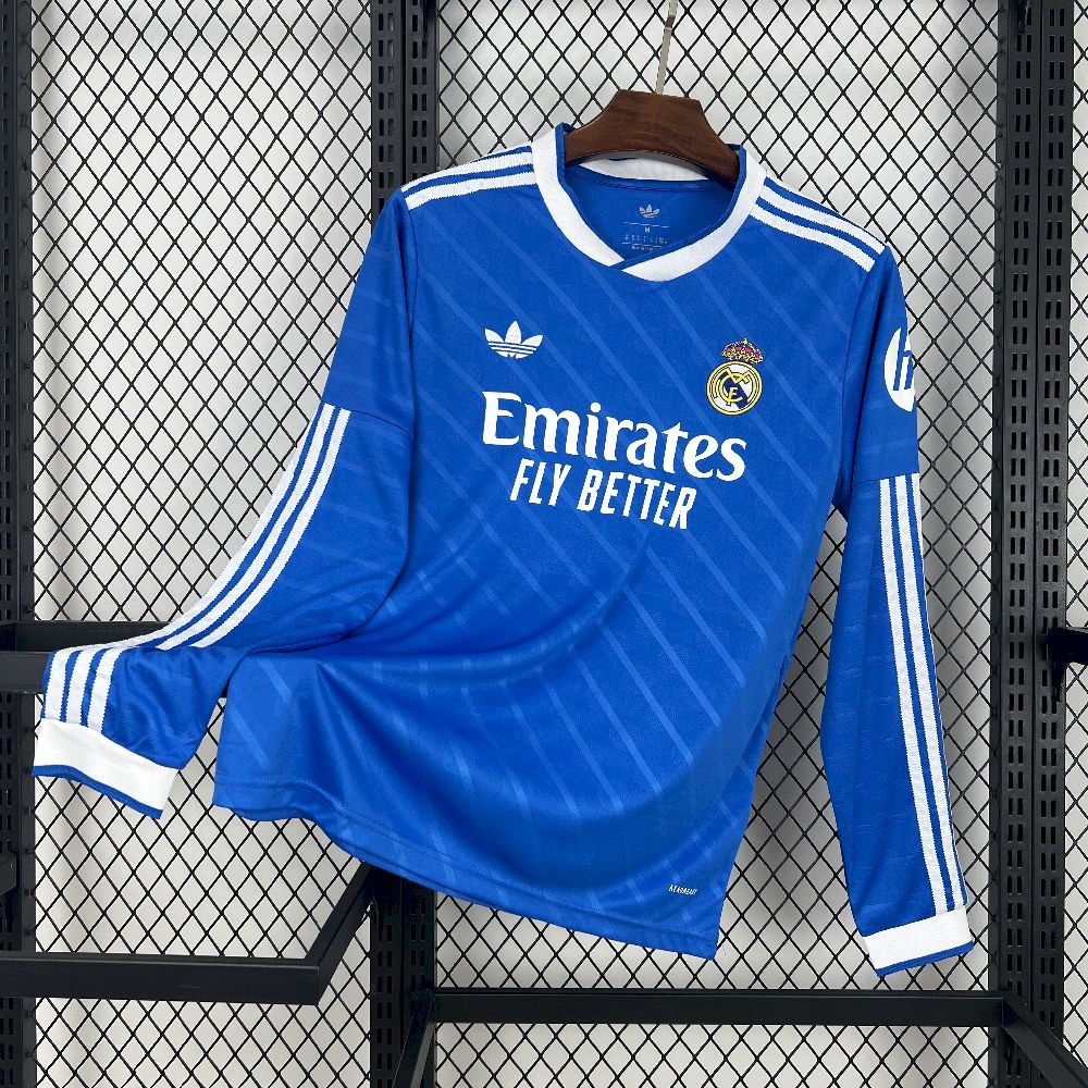 Real Madrid Soccer Jersey Third Away Long Sleeve Custom Shirt 2025/26