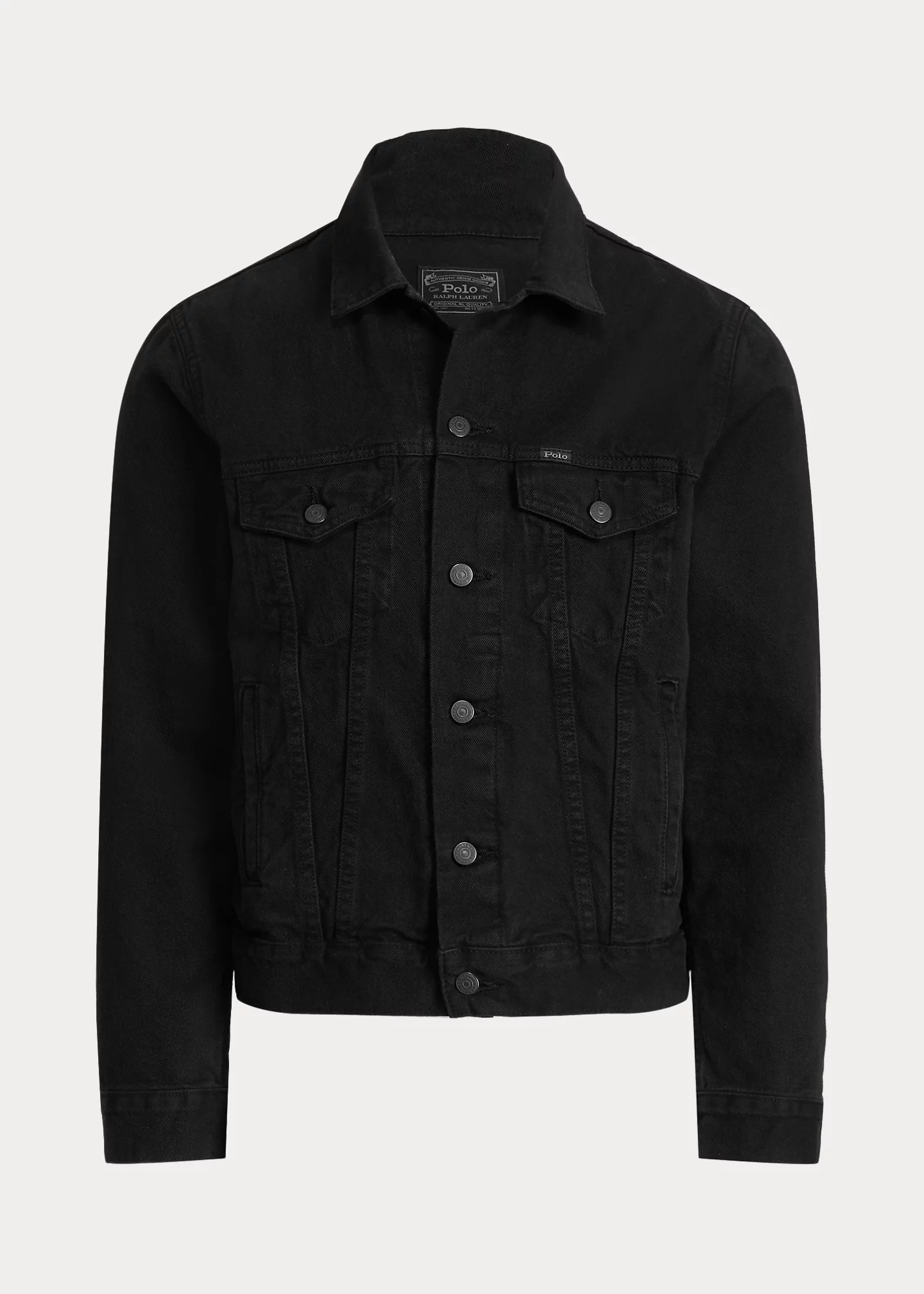 Garment-Dyed Denim Trucker Jacket