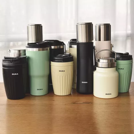 MARKA DUKA Termos DUKA RESA 500 ml biały kremowy stalowy