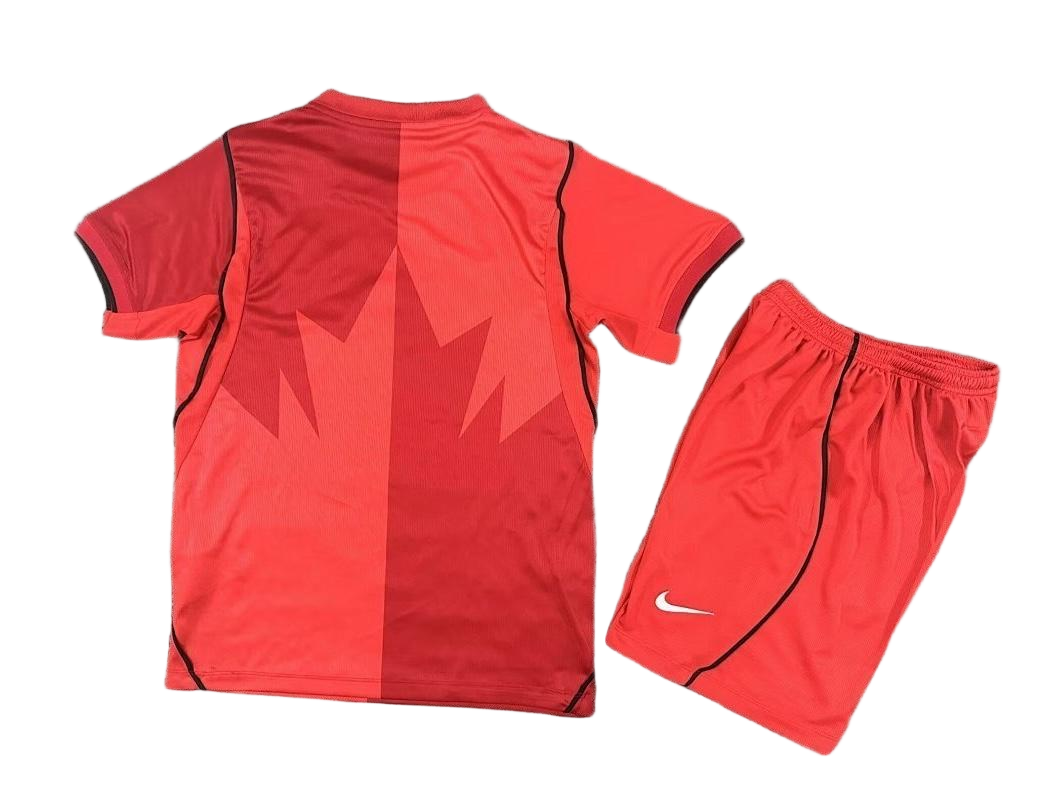 Canada Soccer Jersey World Cup Home Kids Kit Jersey+Shorts 2026
