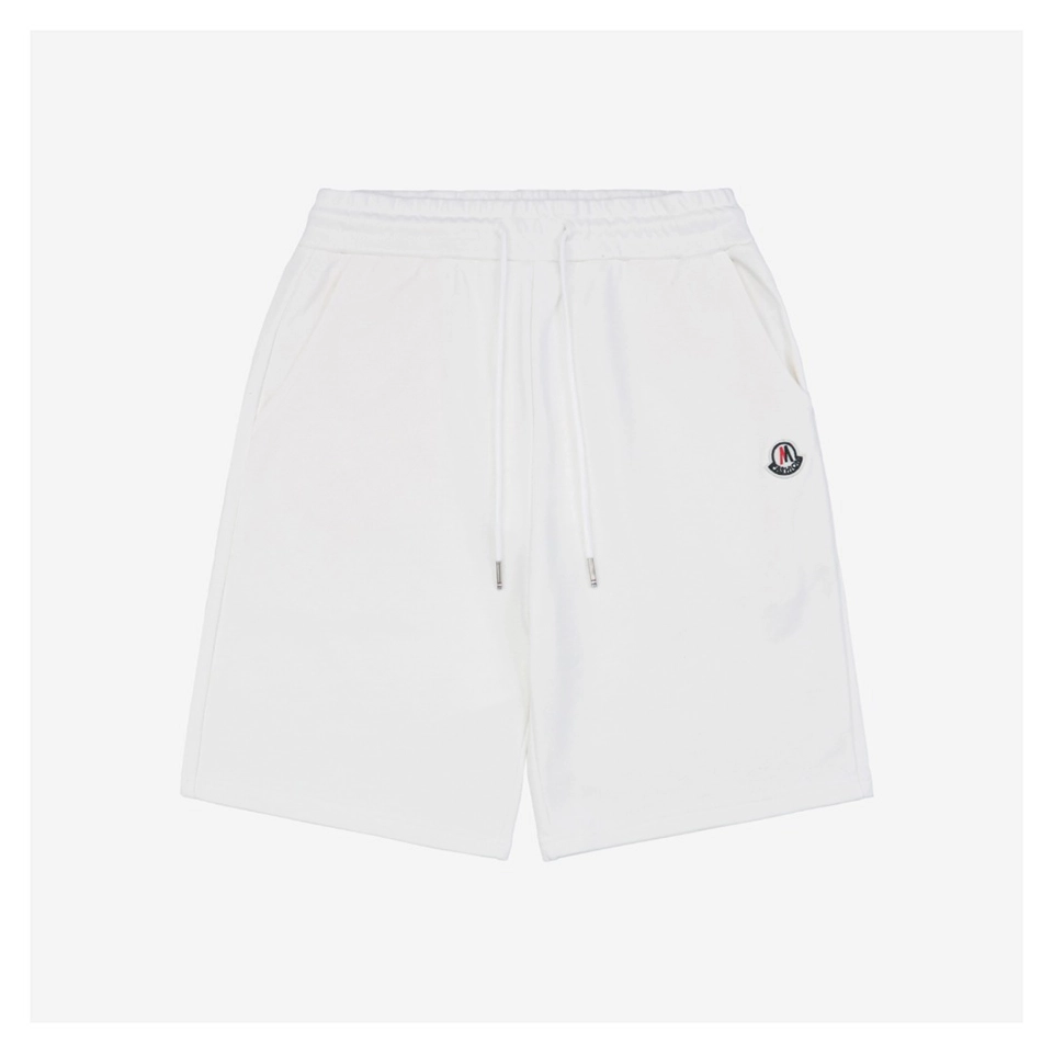 Mxxcler Logo Patch Back Pocket Stripe Shorts (Black/White)