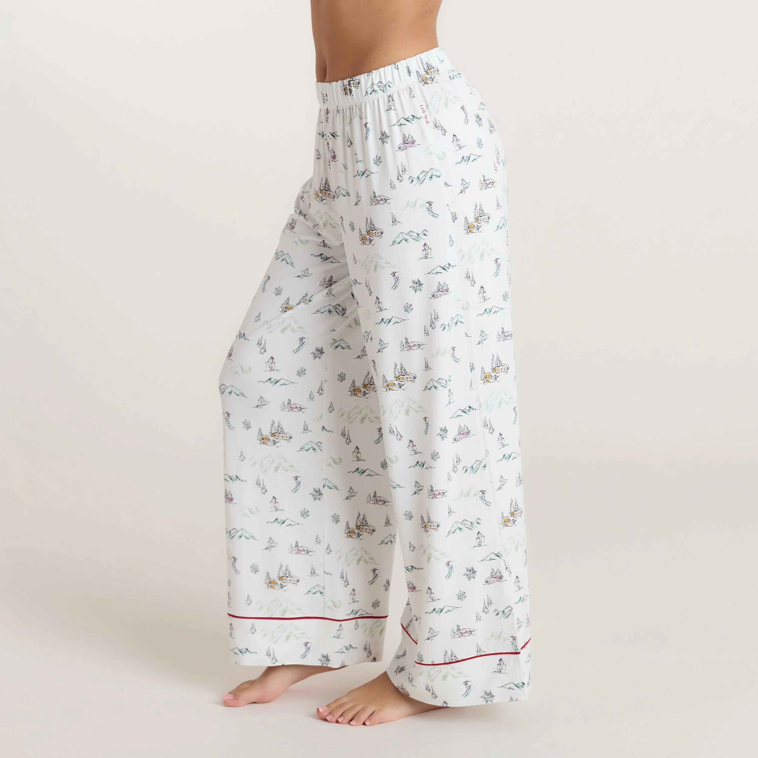Alpine Dreams Pajama Bottoms - Ski Print