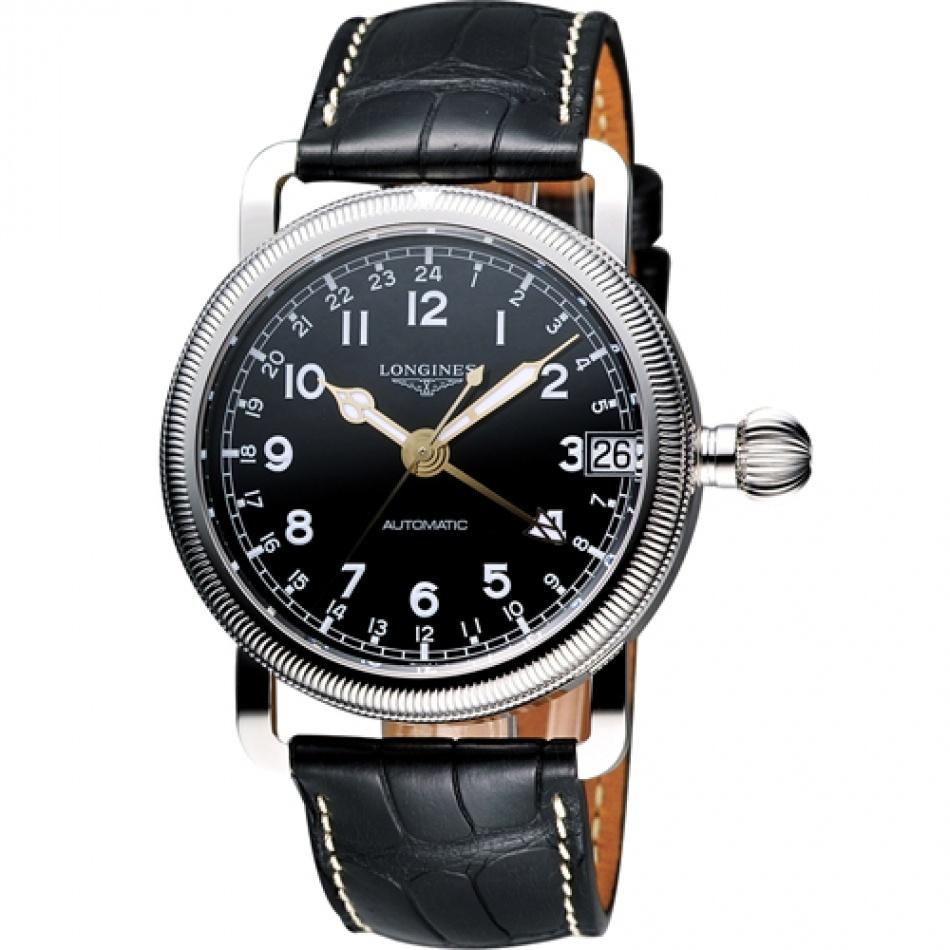 [2026 Mirror Grade]Longines Men's L27784532 Avigation Automatic Black Stainless Steel Watch