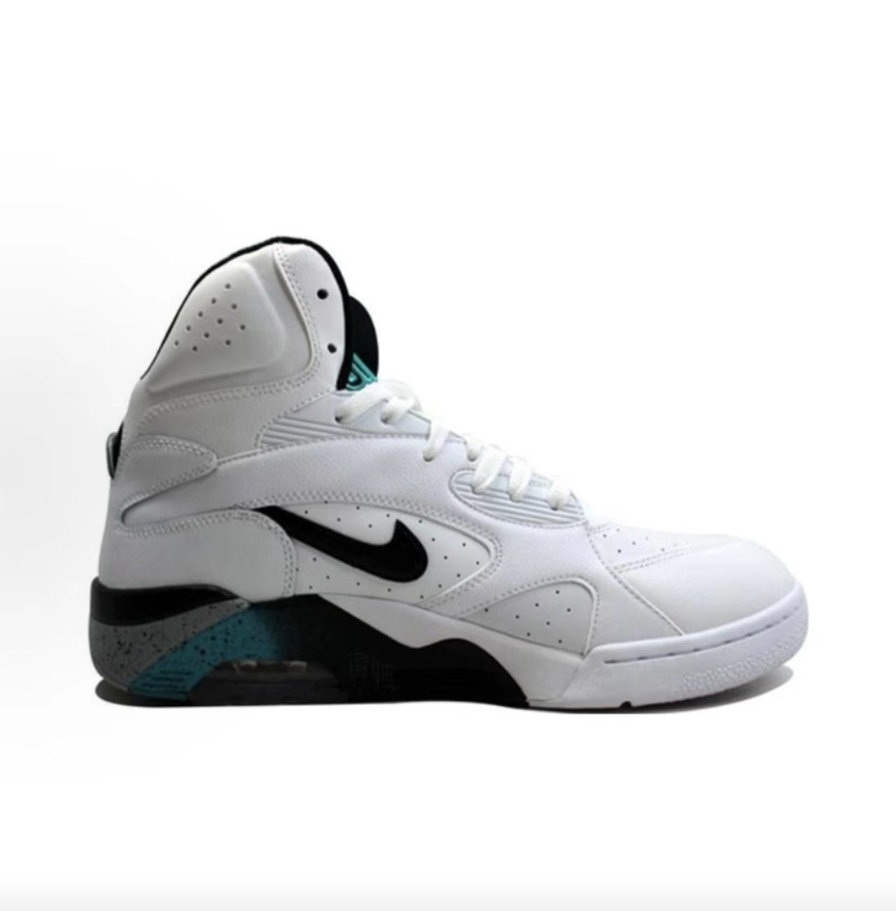 Nike Air Force 180 White Black Teal Speckle