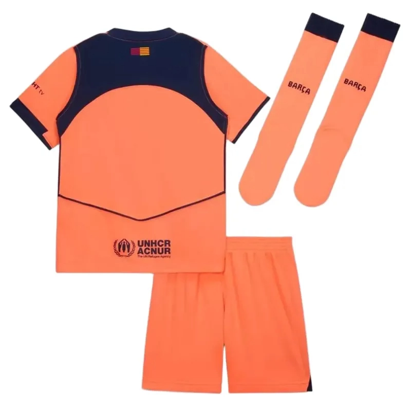 Barcelona Third Away Kids Football Shirt 2025-26 Kit Fan Version