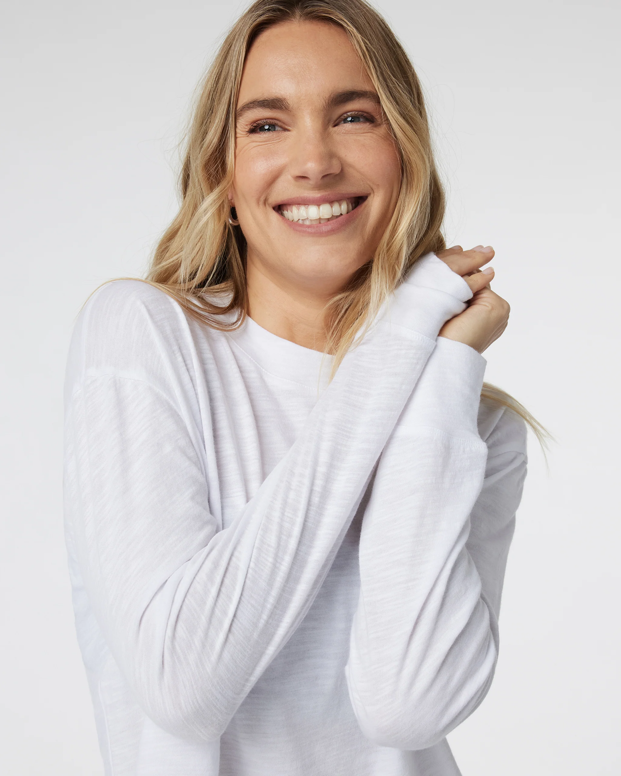 Long Sleeve Sunset Mock Tee