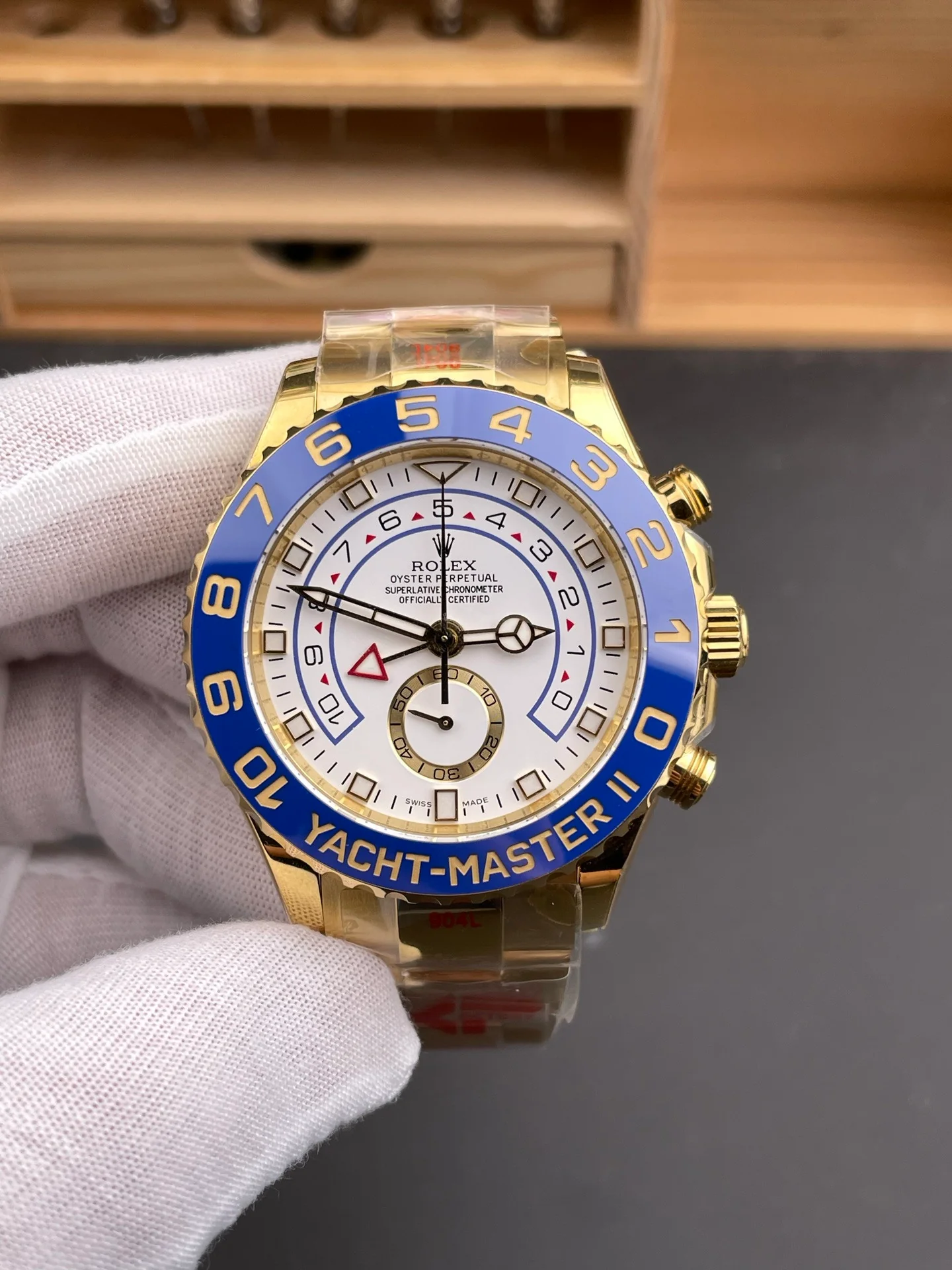 Full Gold Yacht-Master White Dial