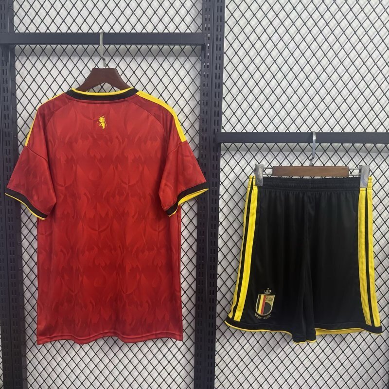 World Cup 2026 Belgium Home Kids Kit Soccer Jersey+Shorts