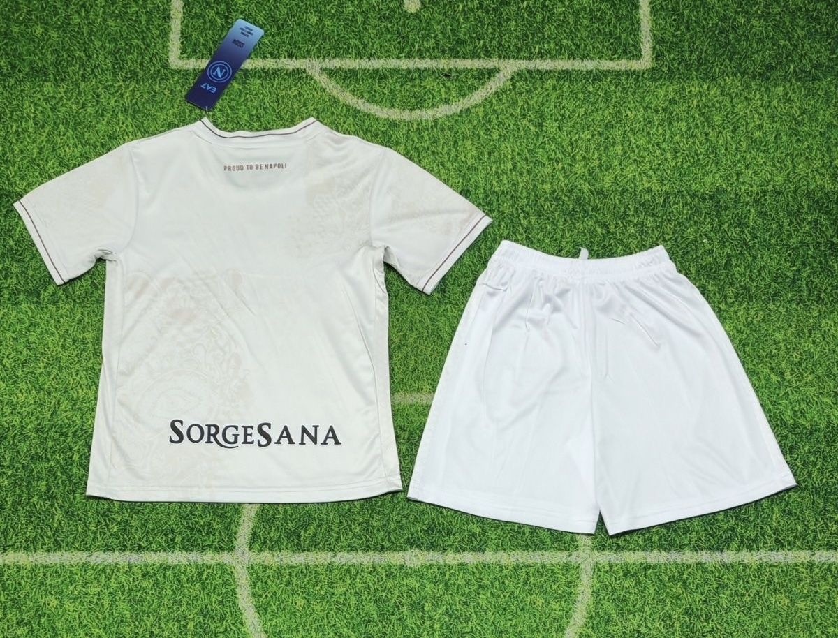 Napoli Soccer Jersey Away Kids Kit Jersey+Shorts 2025-26