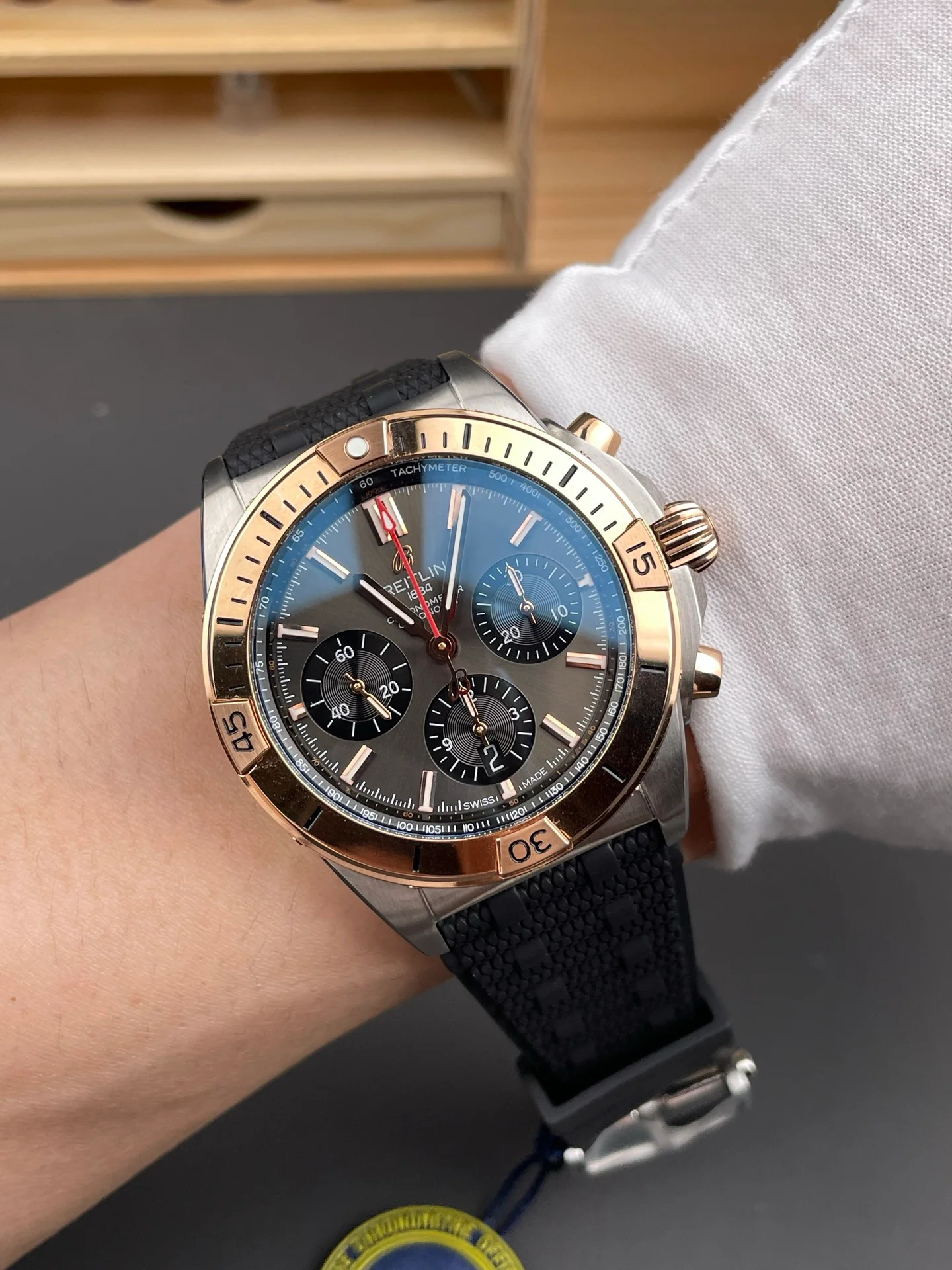 Chronomat B01 Two-tone Rose Gold Grey Dial