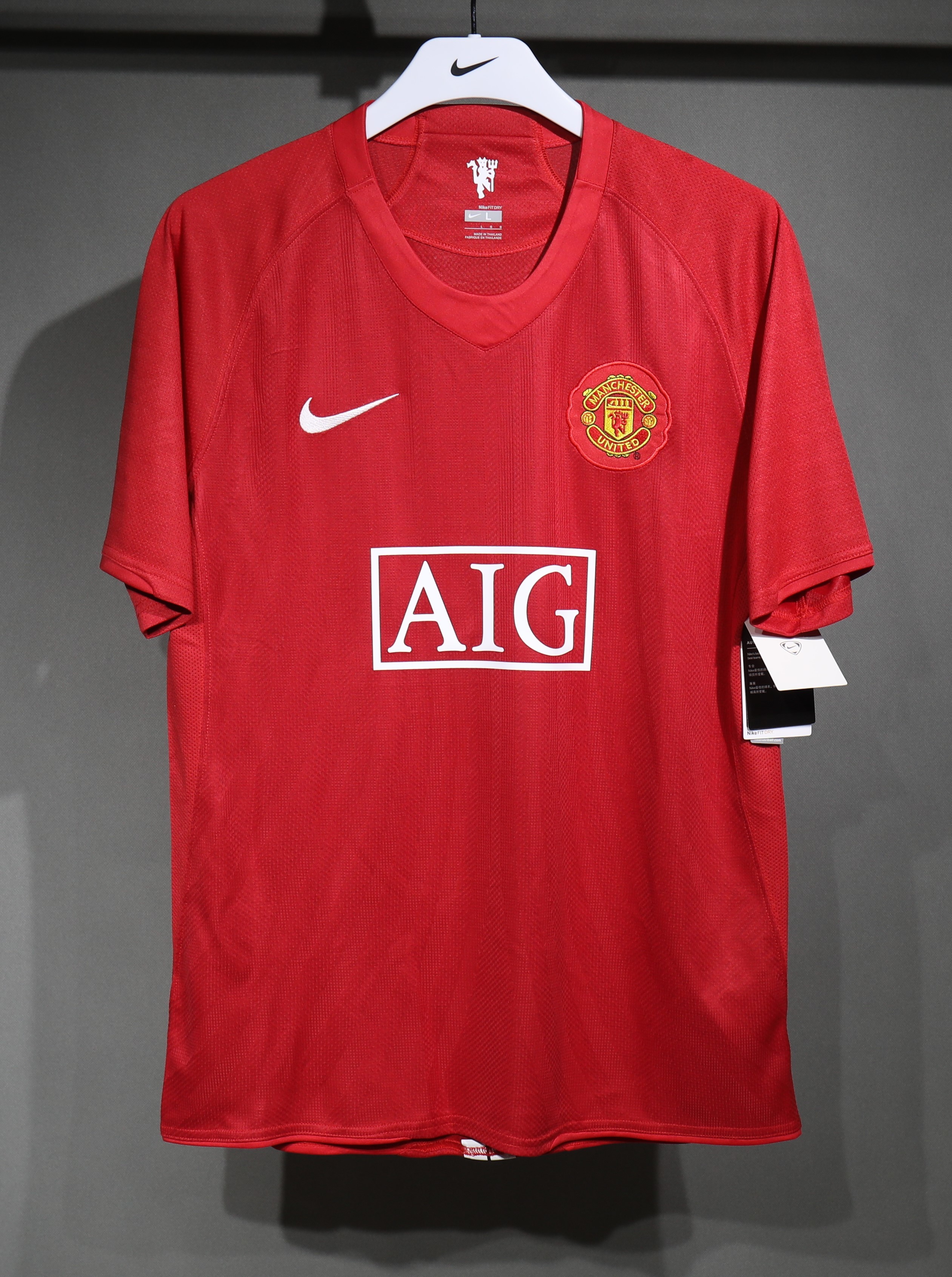 Manchester United Retro Authentic Home Football Jersey Shirt 2007/08
