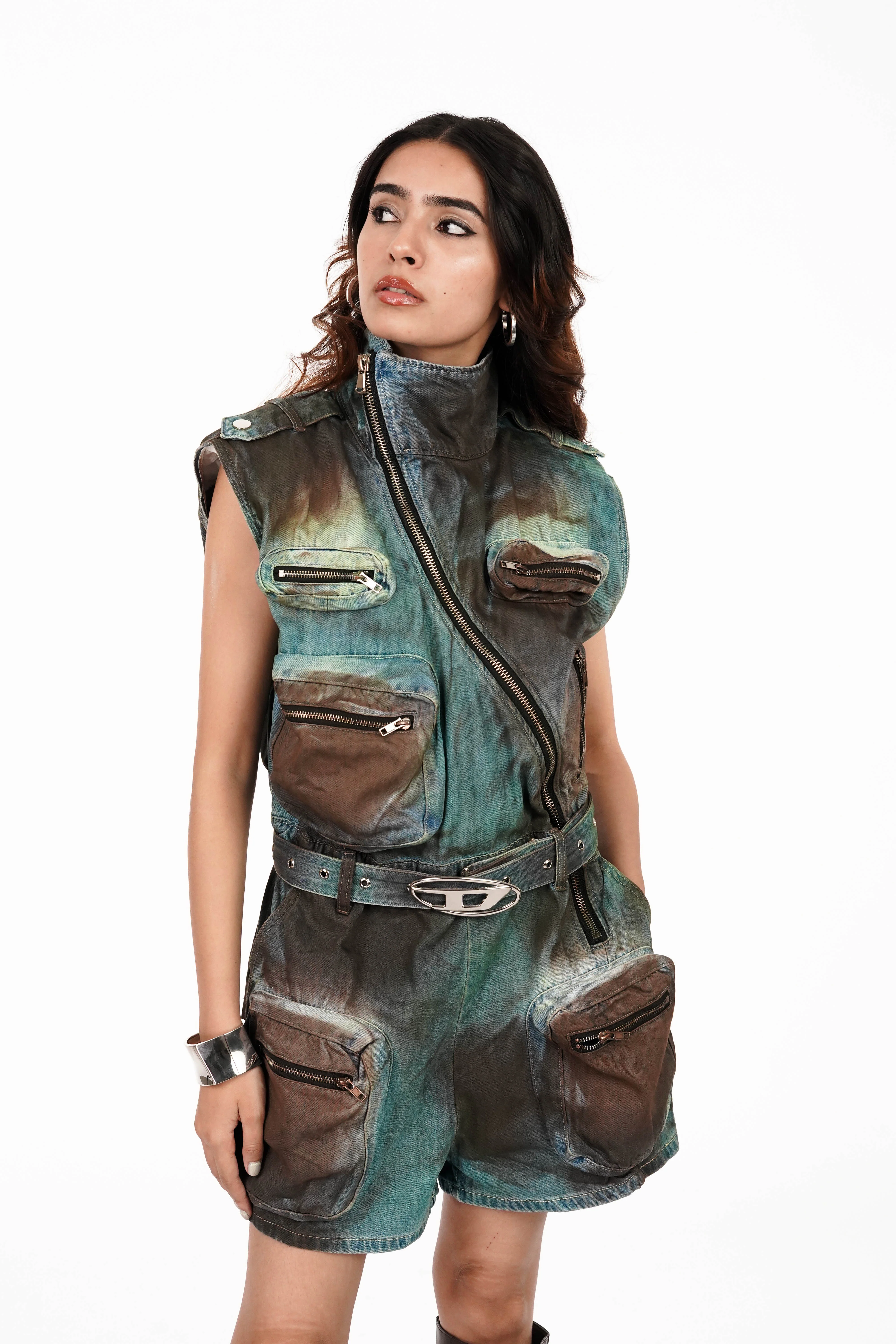 Dirtwashed Denim Romper