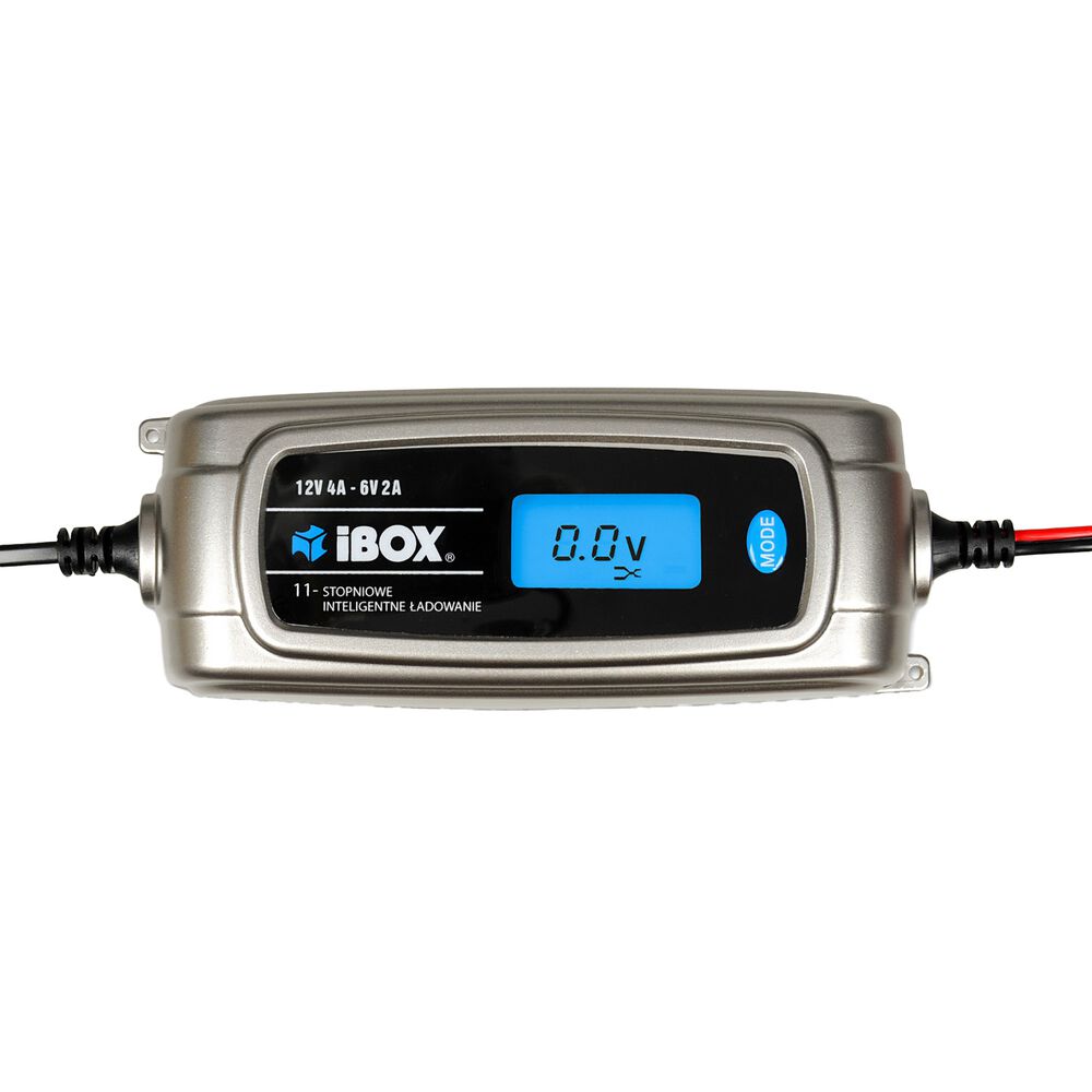 IBOX Prostownik do akumulatora IBOX, 6/12 V 4 A, ekran z podświetleniem