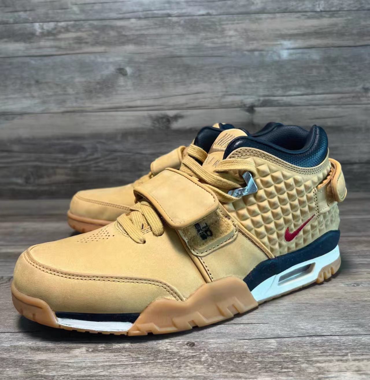 Nike Air Trainer Victor Cruz Wheat Red Swoosh Sneakers