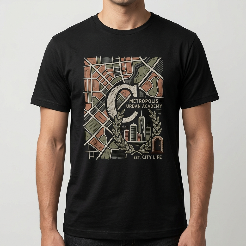 City Varsity Tee, Vintage Athletic Graphic T-Shirt, Unisex Streetwear Shirt CityTee7