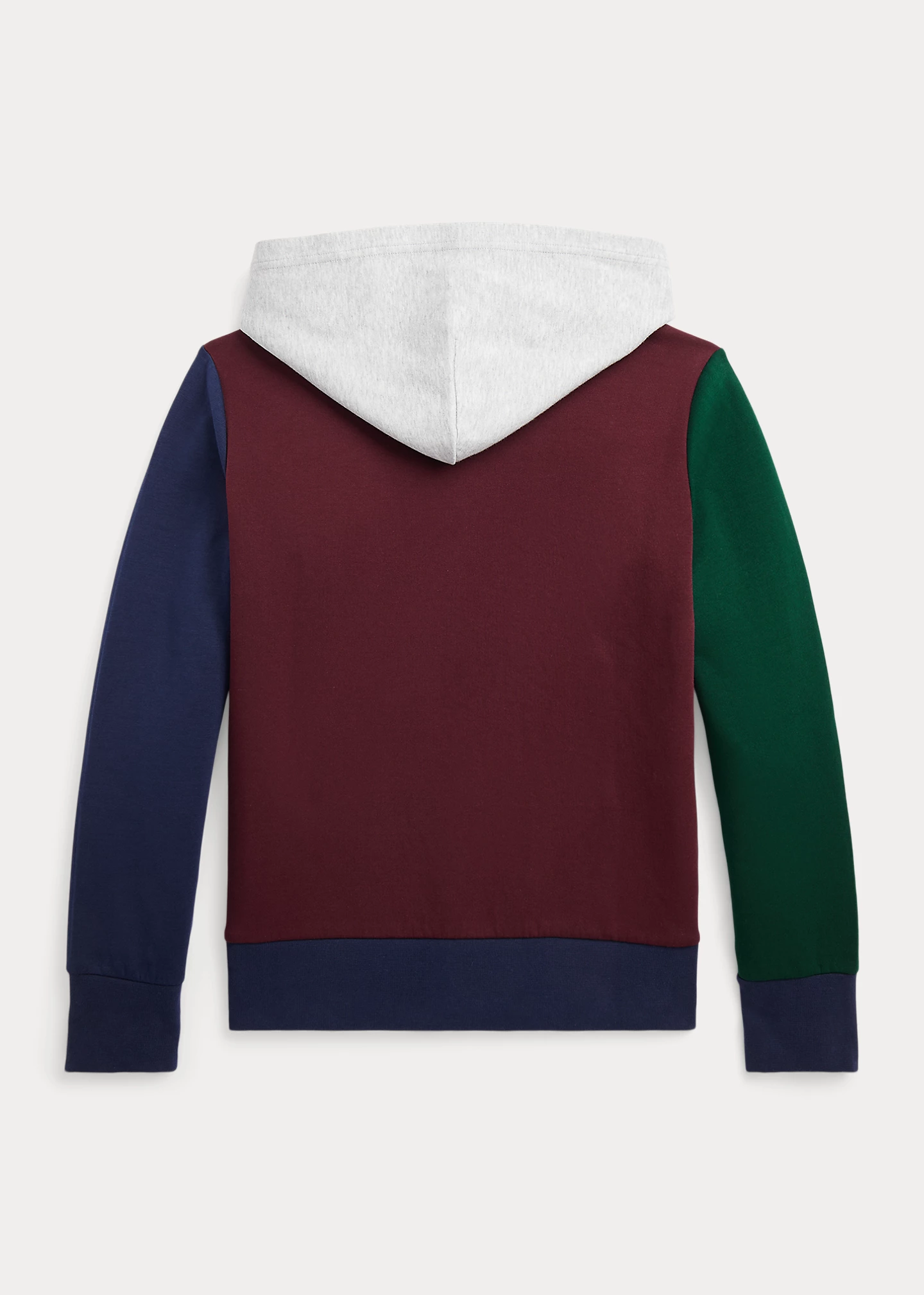 Color-Blocked Double-Knit Hoodie