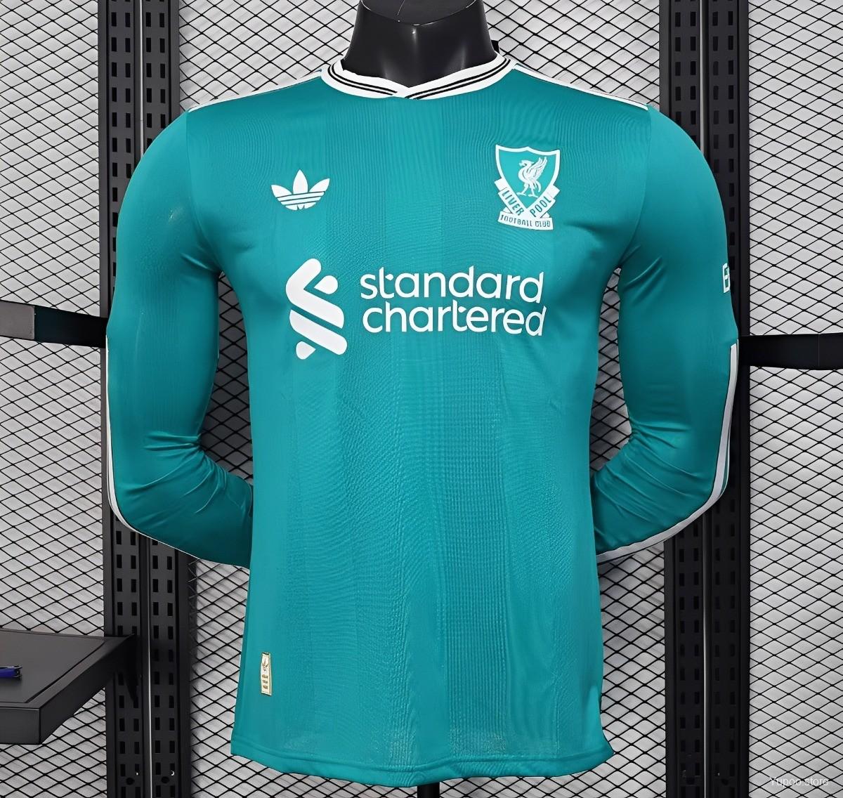 Liverpool Authentic Football Jersey Third Away Long Sleeve Shirt 2025/26
