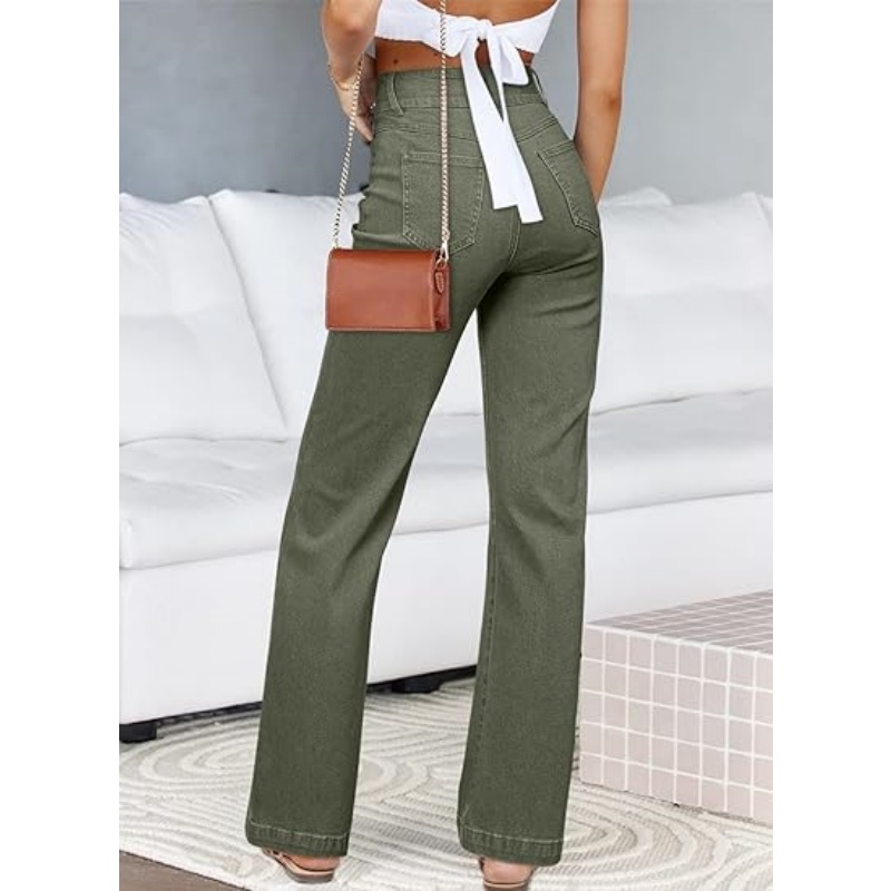 CHICDENLY Women's Jeans High Waisted Straight Leg