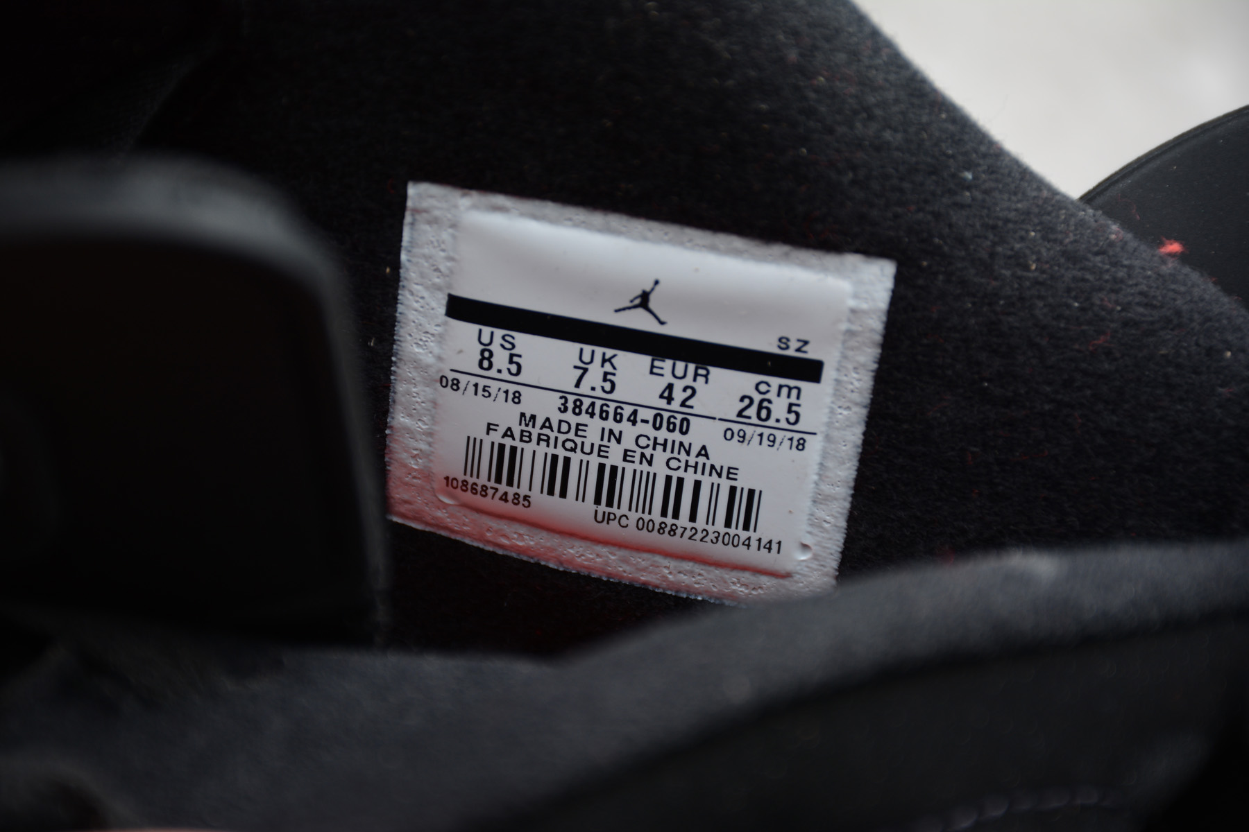 Air Jordan 6 VI Infrared Black 384664-060