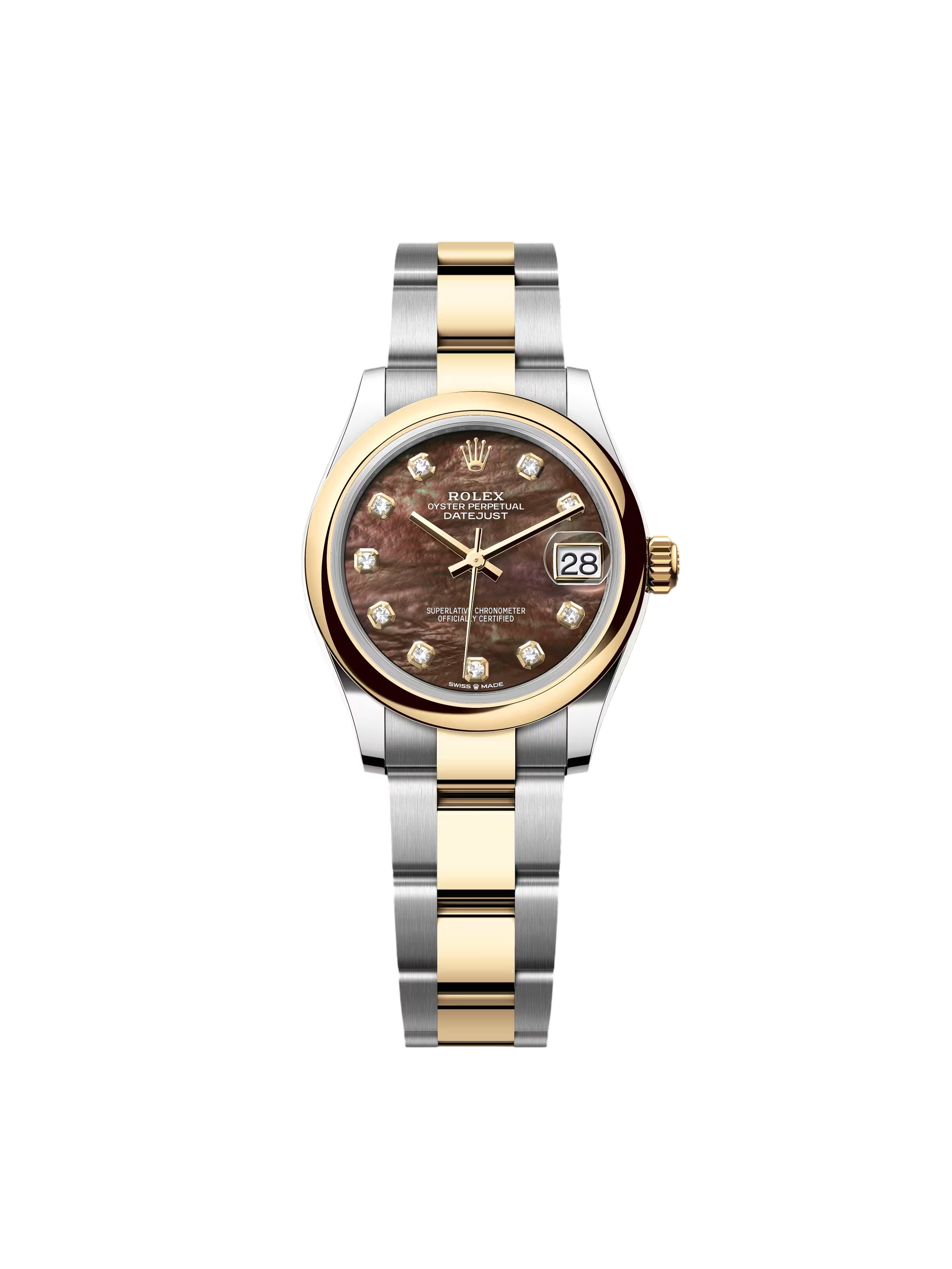 [2026 Mirror Grade]RLX Datejust m278243-0023/0024 31mm Black Mother-of-Pearl Dial Yellow Rolesor Oyster Watch