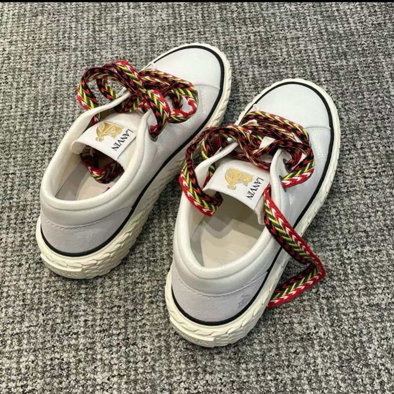 LANVIN Curb Low-Top Canvas Sneakers 