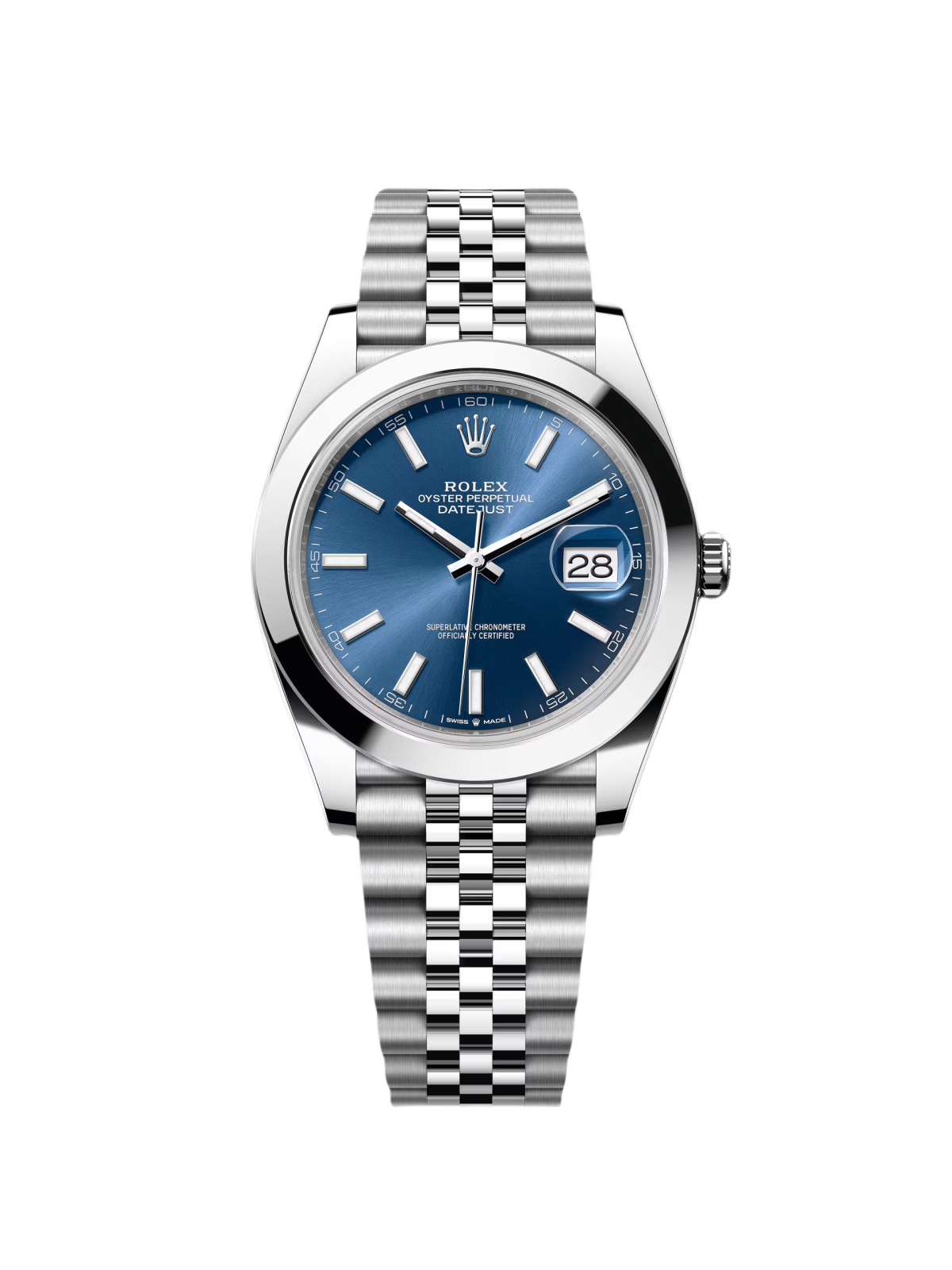[2026 Mirror Grade]RLX Datejust 41mm 126300 Blue Index Jubilee Stainless Steel Men’s Watch