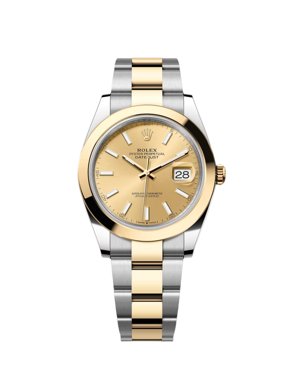 [2026 Mirror Grade]RLX Datejust 41mm 126303 Champagne Index Oyster Steel and Yellow Gold Mens Watch
