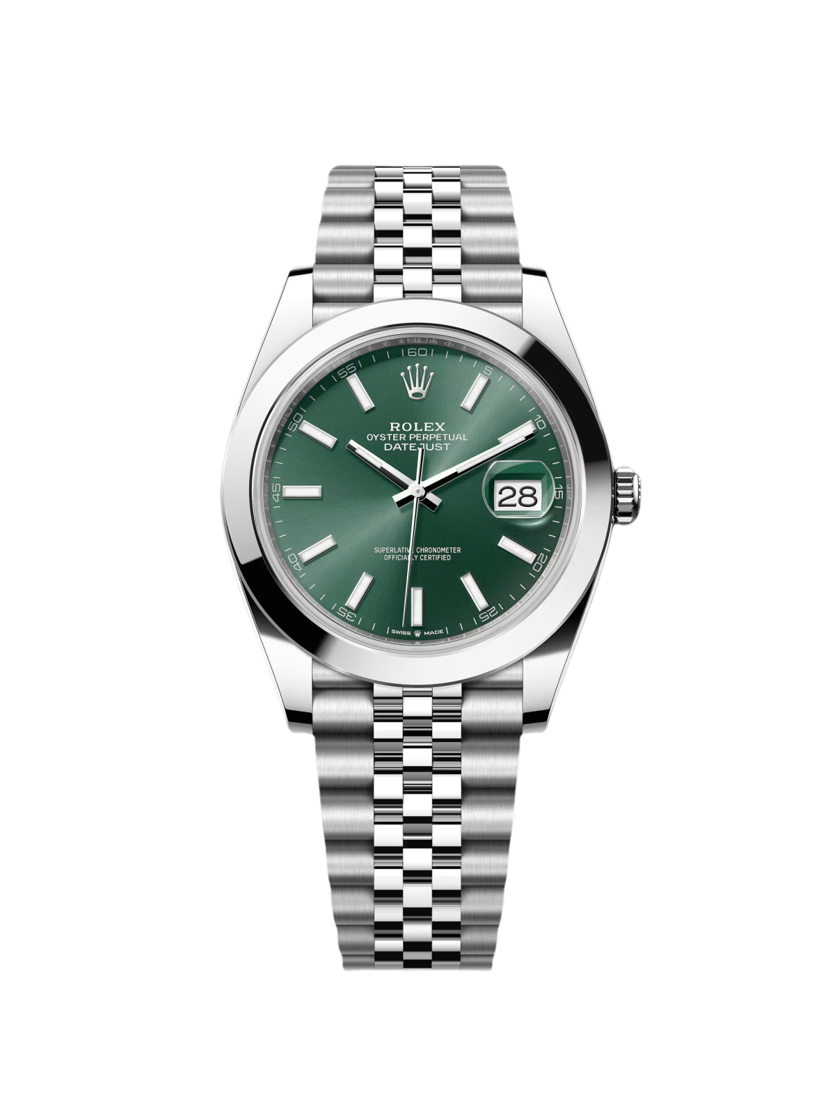 [2026 Mirror Grade]RLX Datejust 41mm 126300 Mint Green Dial Stainless Steel Oyster Bracelet Watch