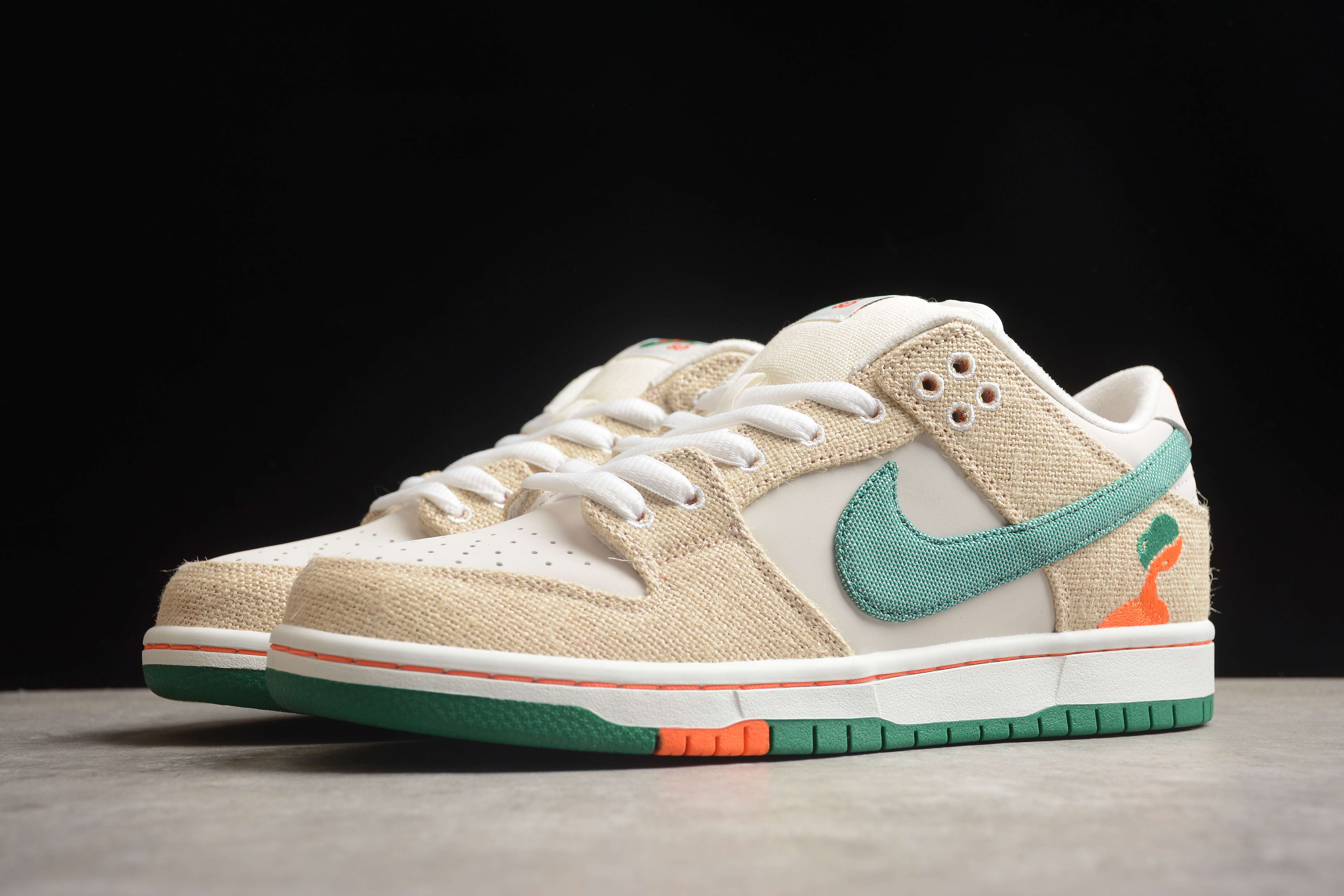FD0860-001 Jarritos × Nike SB Dunk Low Phantom Safety Orange-Malachite