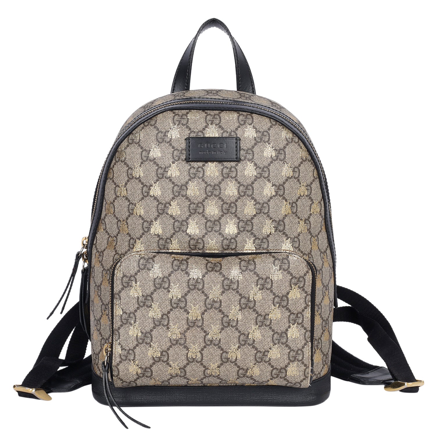 GG Supreme Monogram Bees Small Day Backpack