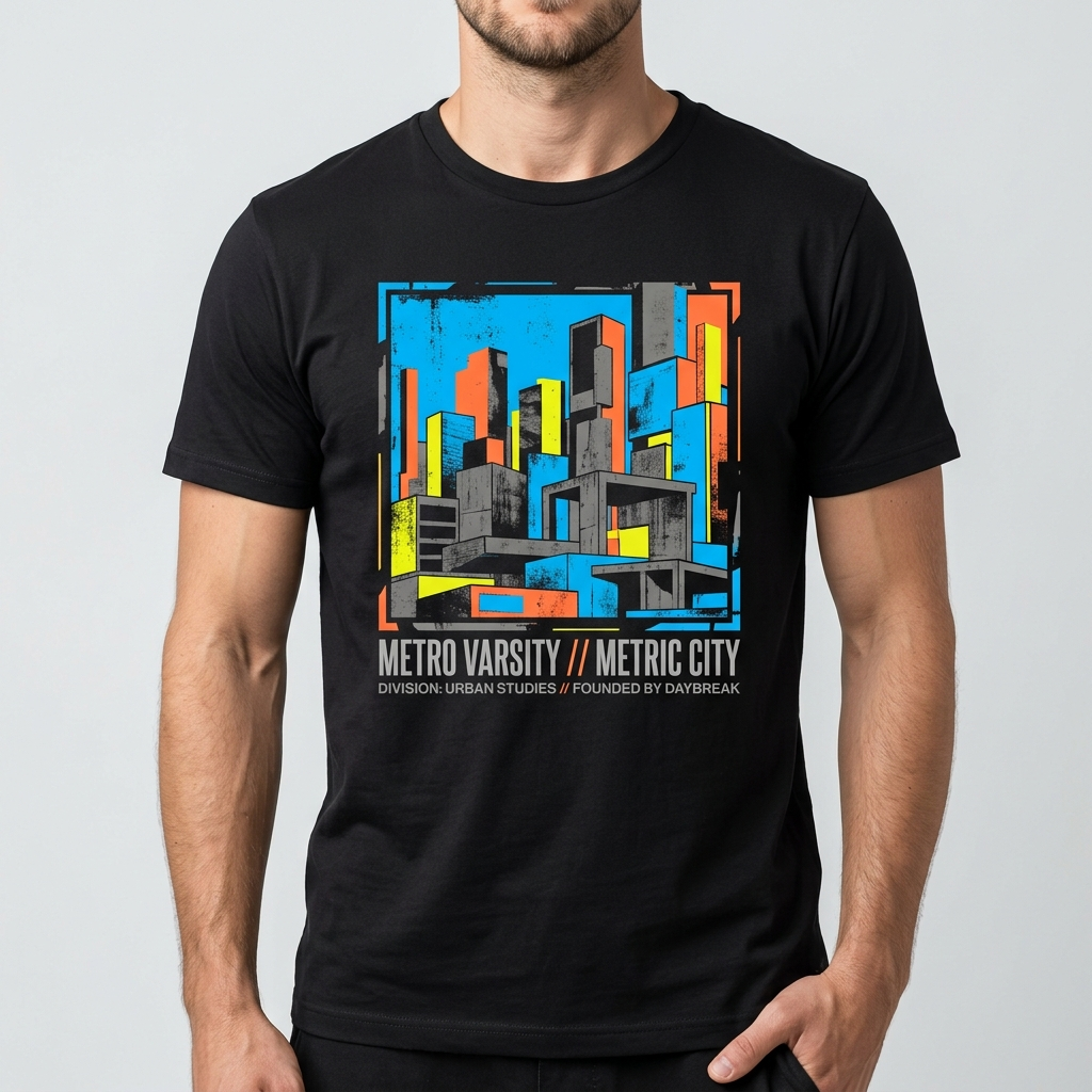 City Varsity Tee, Vintage Athletic Graphic T-Shirt, Unisex Streetwear Shirt CityTee7