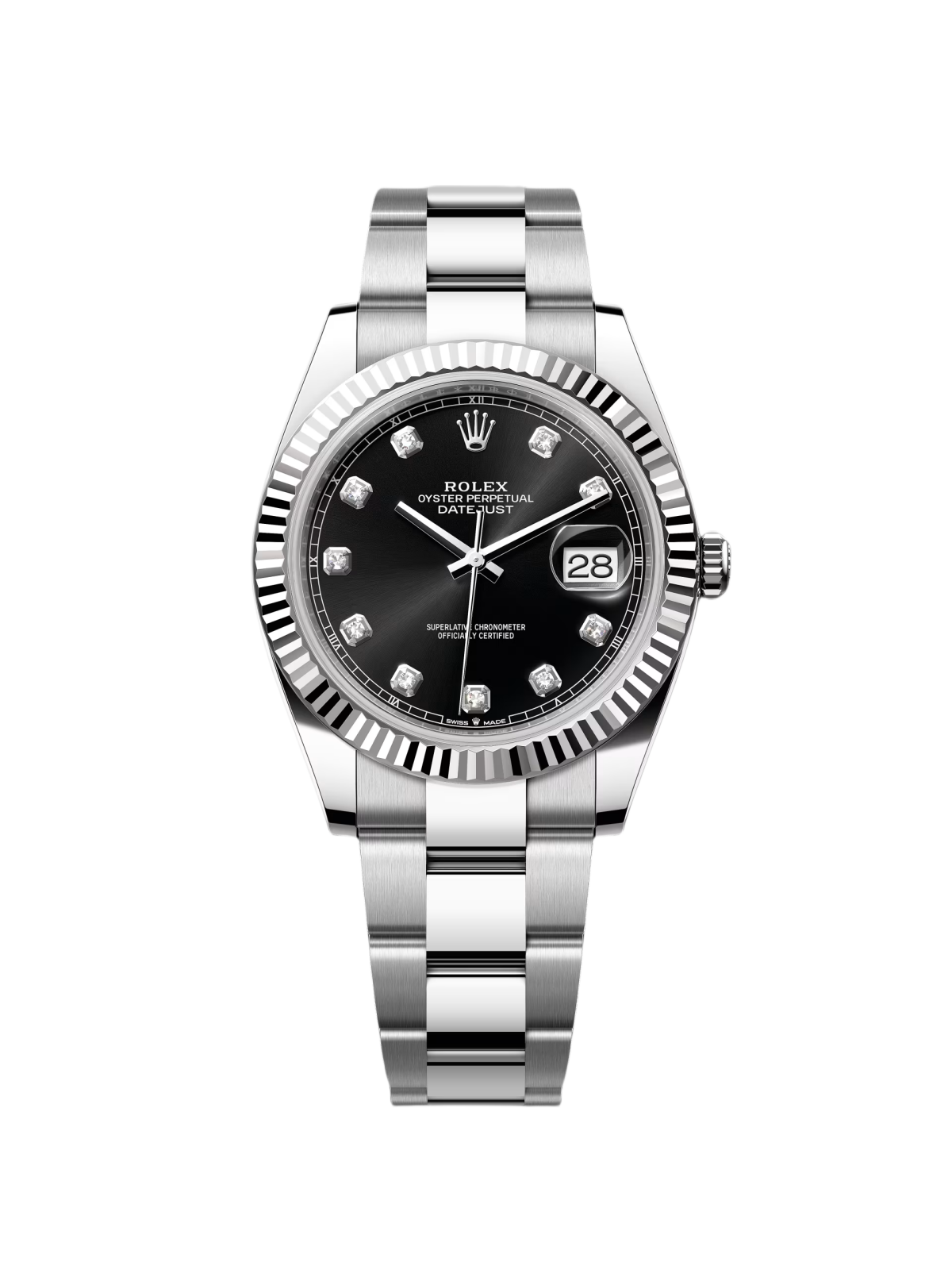 [2026 Mirror Grade]RLX  Datejust 41mm 126334 Black Diamond Oyster Stainless Steel Mens Watch