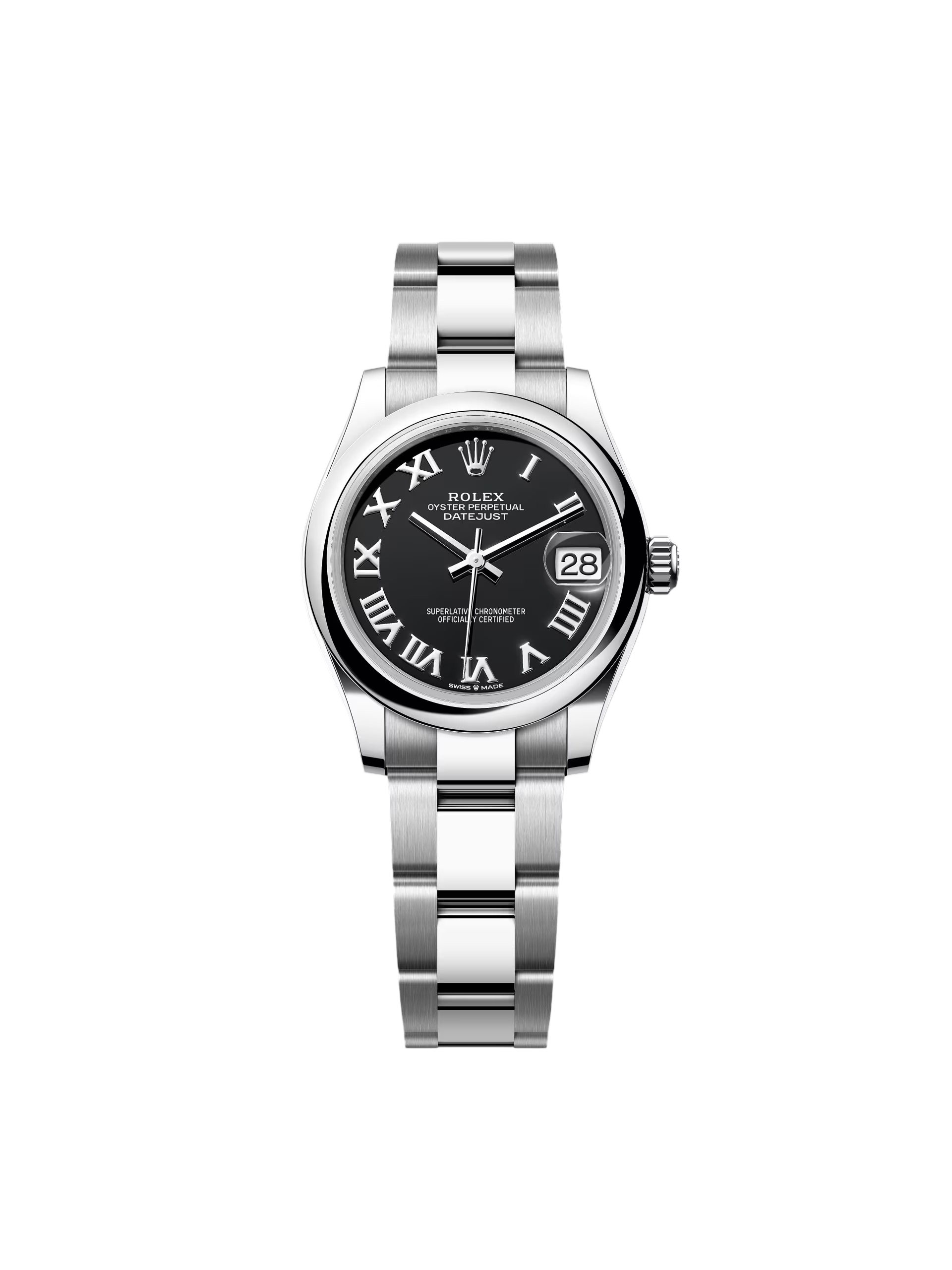 [2026 Mirror Grade]RLX Datejust m278240-0001/0002 31mm Black Roman Domed Bezel Oyster Oystersteel