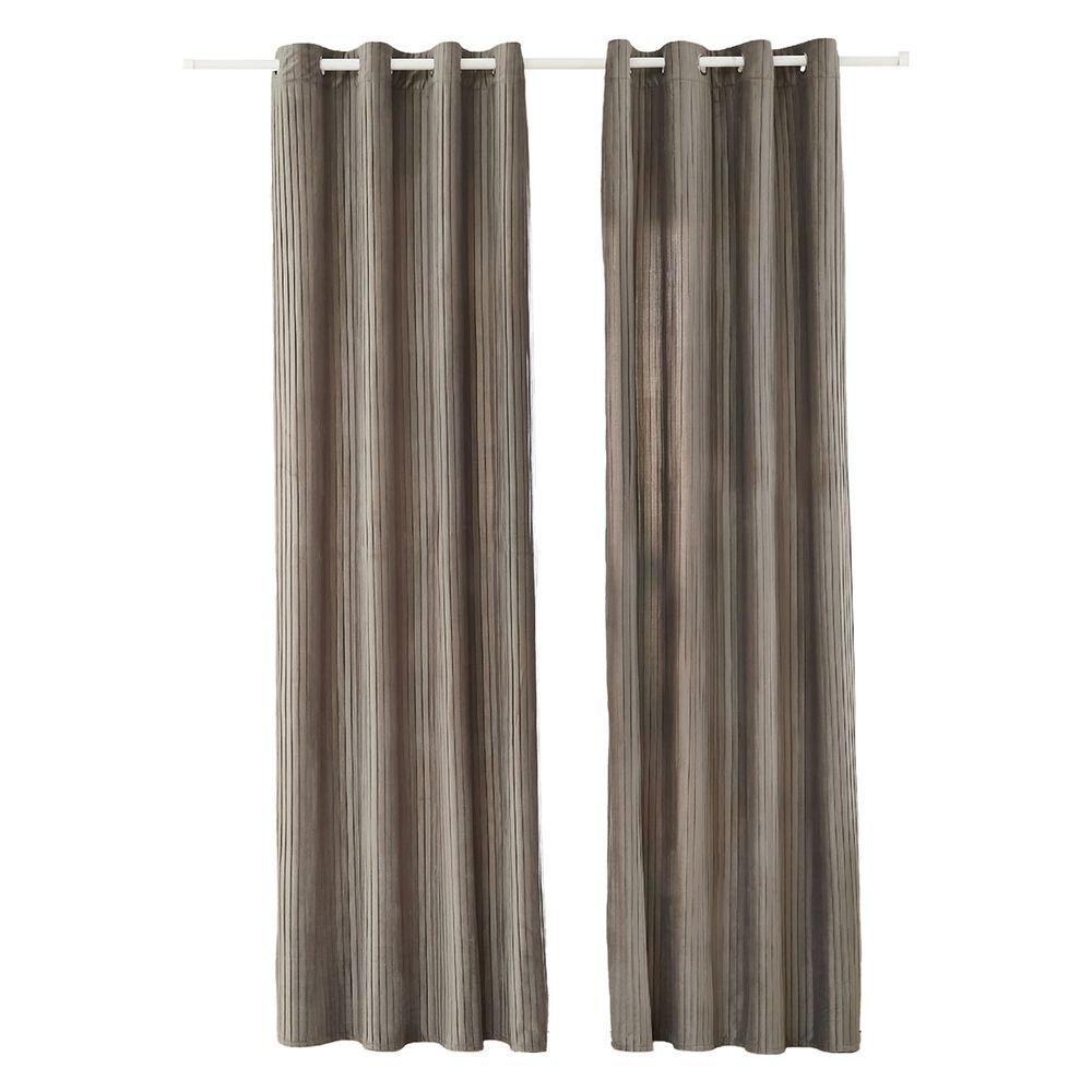 SMUKEE Zasłony aksamitne na przelotkach 135 x 250 cm Smukee Home, 2 szt., szare