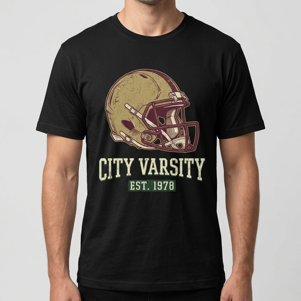 City Varsity Tee, Vintage Athletic Graphic T-Shirt, Unisex Streetwear Shirt CityTee3