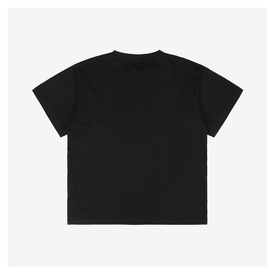 Maison Margiela Distressed Arc Letter Print T-Shirt Black