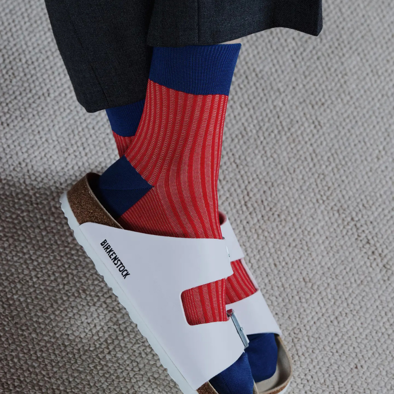 062131298 Jacquard Stripe Short Socks S