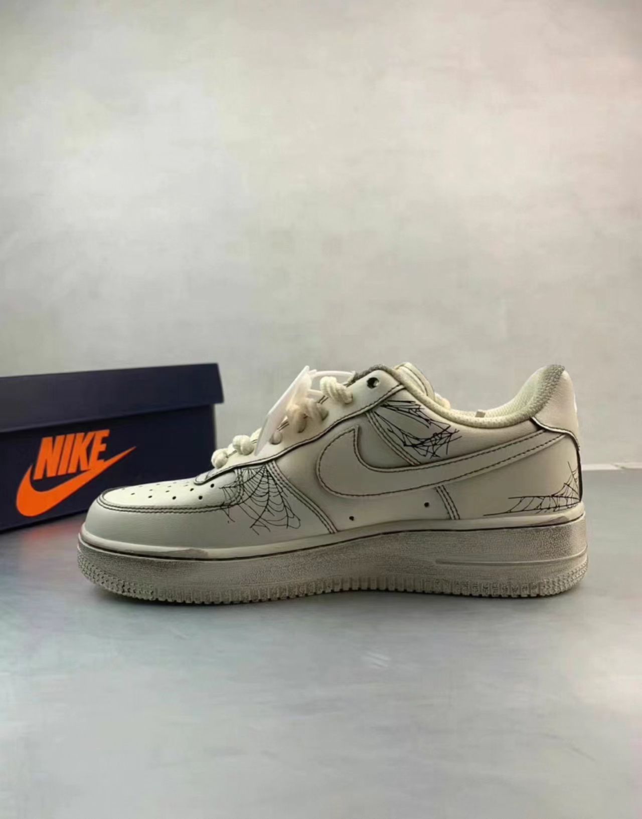 Nike Air Force 1 Low Custom "Spider Web Gothic"