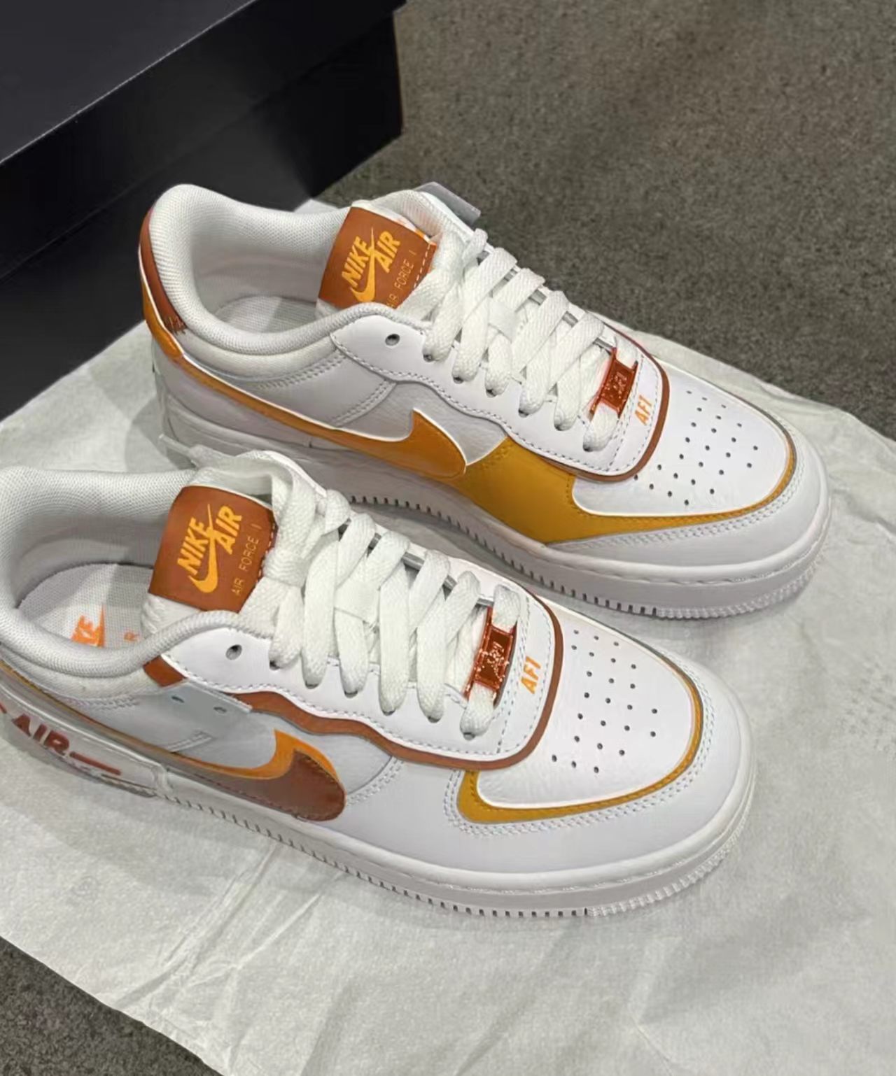 Nike Air Force 1 Shadow "White/Orange"