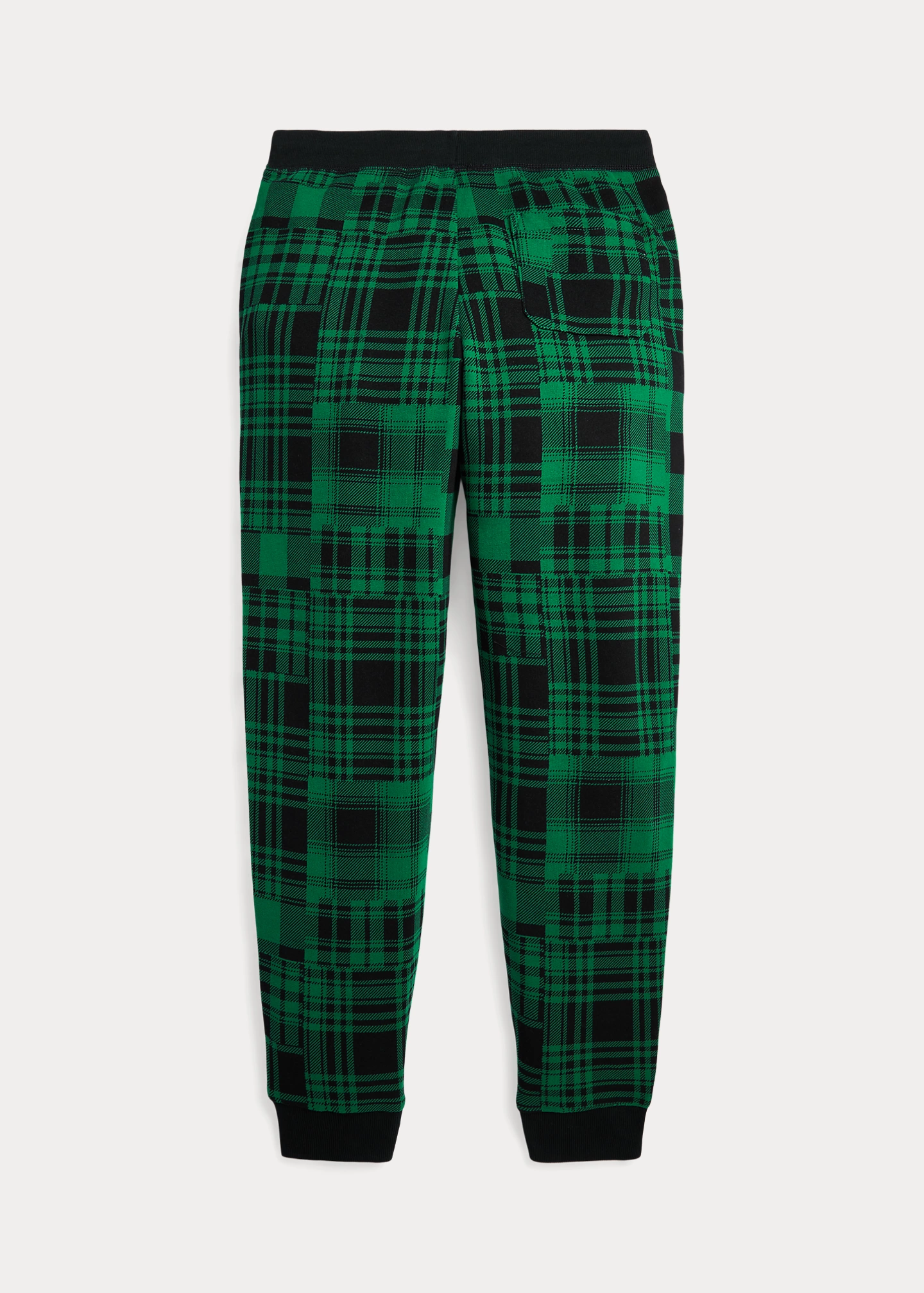 Patchwork Plaid Fleece Jogger Pant