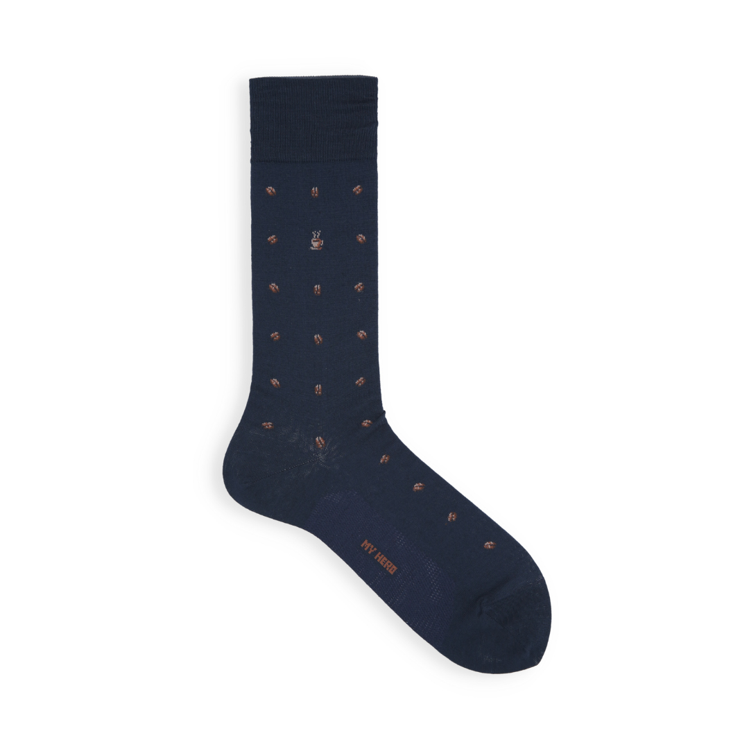 062140519 Cotton/Linen Coffee Beans Pattern Socks