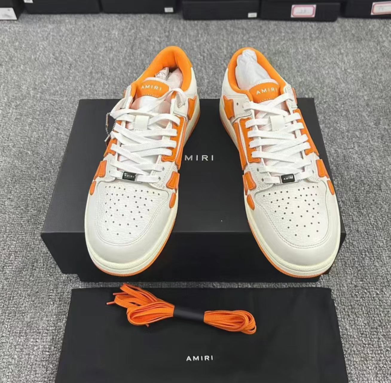 Amiri Skel Top Low White Orange