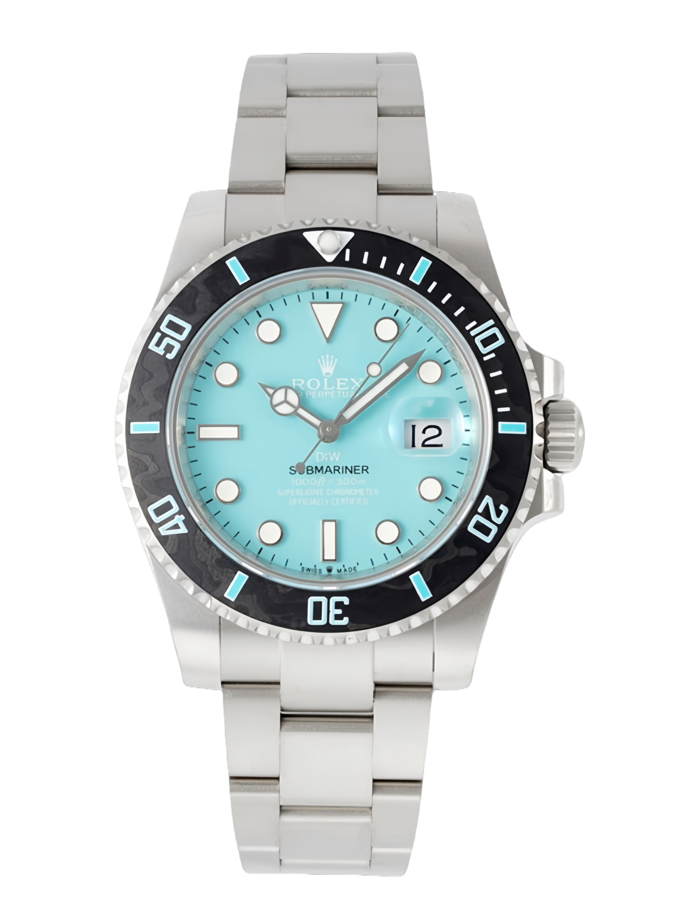 [2026 Mirror Grade]Rolex Submariner Sandblasted DIWF Edition Carbon Bezel Ice Blue Dial