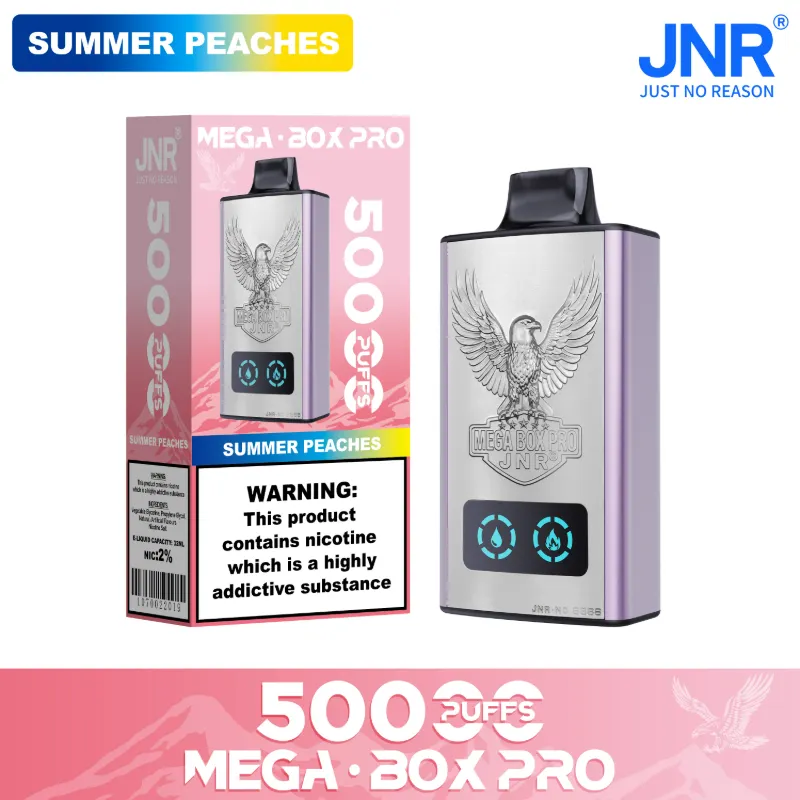 JNR - Mega Box Pro - 50K Puffs - Disposable Vape - Summer Peaches