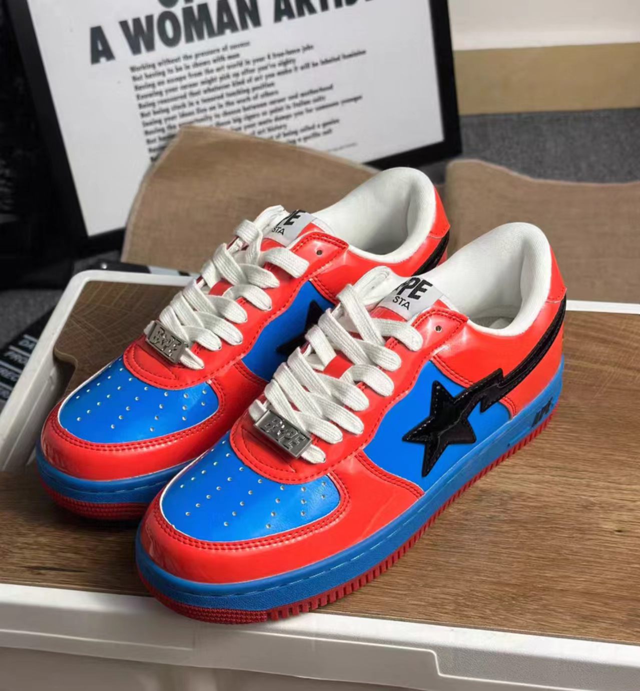 BAPE x Marvel Spider-Man BAPE STA Low Red Blue