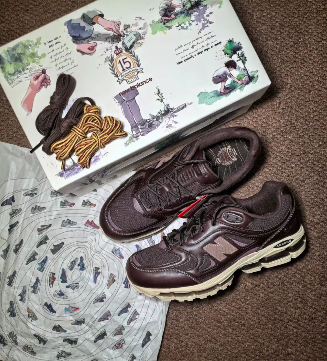 New Balance x Kith 2002R Dark Brown Leather