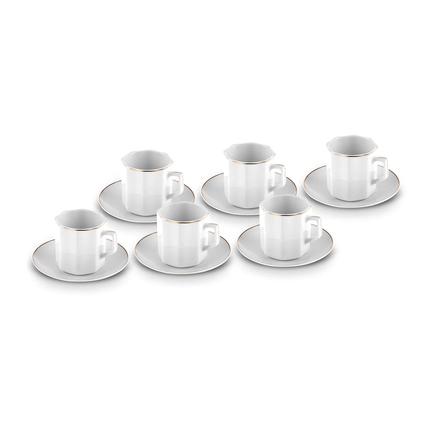 Karaca Vezir Set de tasses à café pour 6 personnes 80 ml