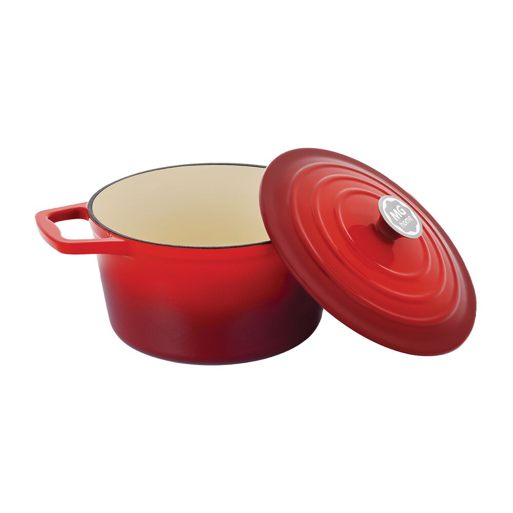 MG HOME Garnek żeliwny MG Home Infinito, 2,1 l, czerwony