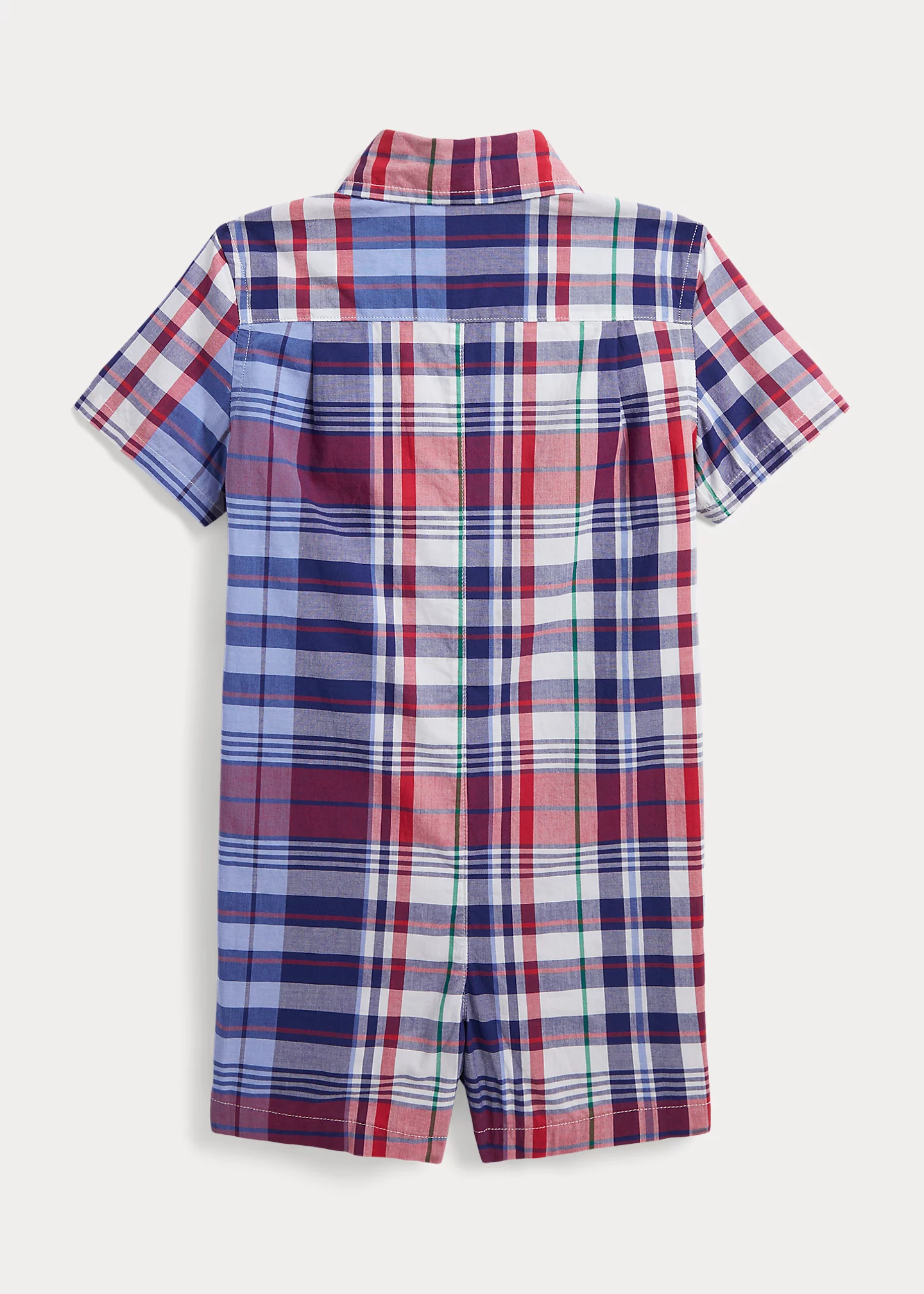 Plaid Cotton Poplin Shortall